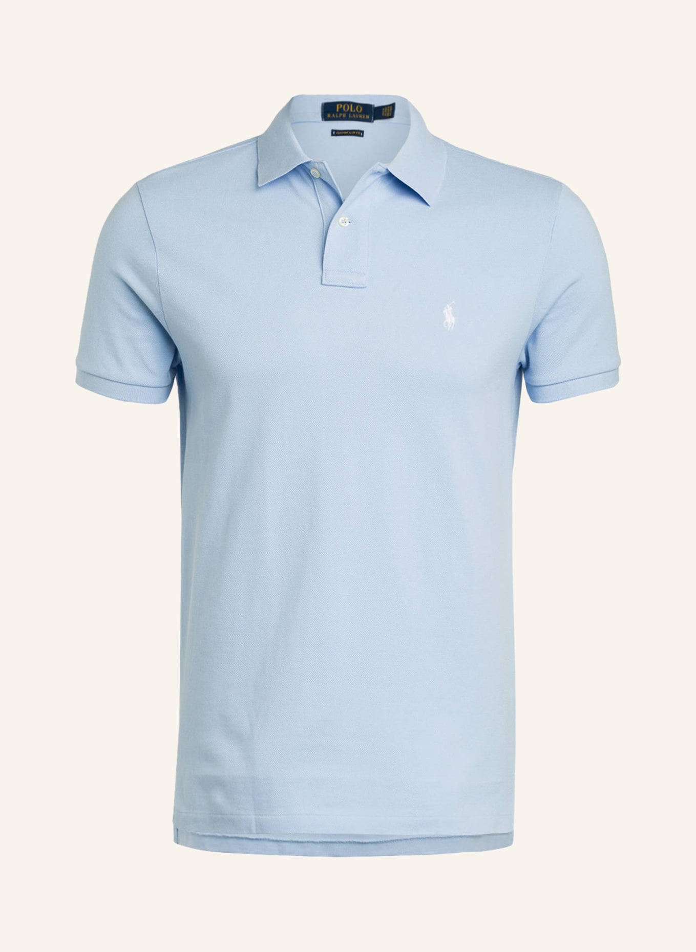 POLO RALPH LAUREN Piqué-Poloshirt Custom Slim Fit , Farbe: EISBLAU (Bild 1)