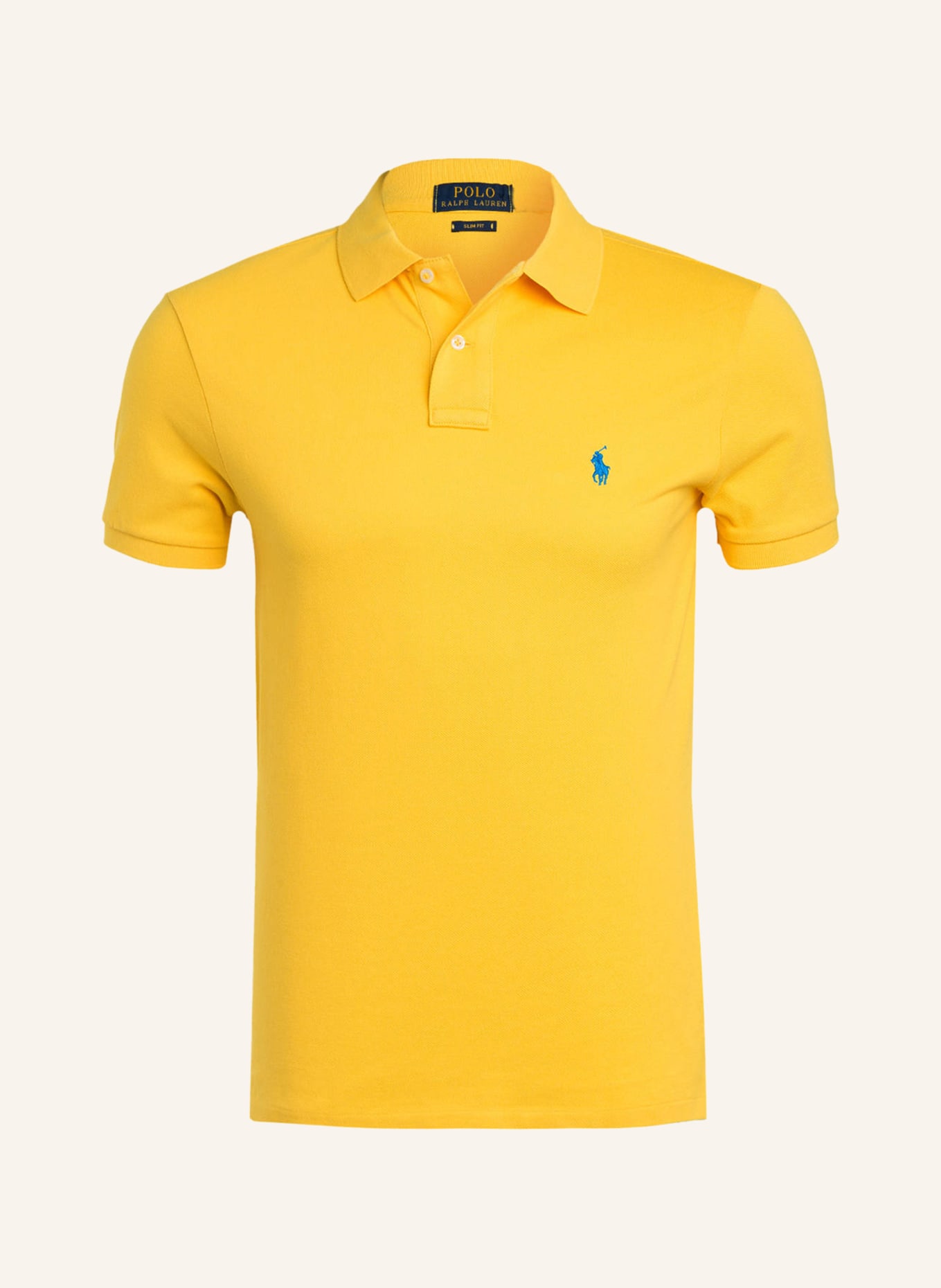 POLO RALPH LAUREN Piqué-Poloshirt Slim Fit, Farbe: GELB (Bild 1)