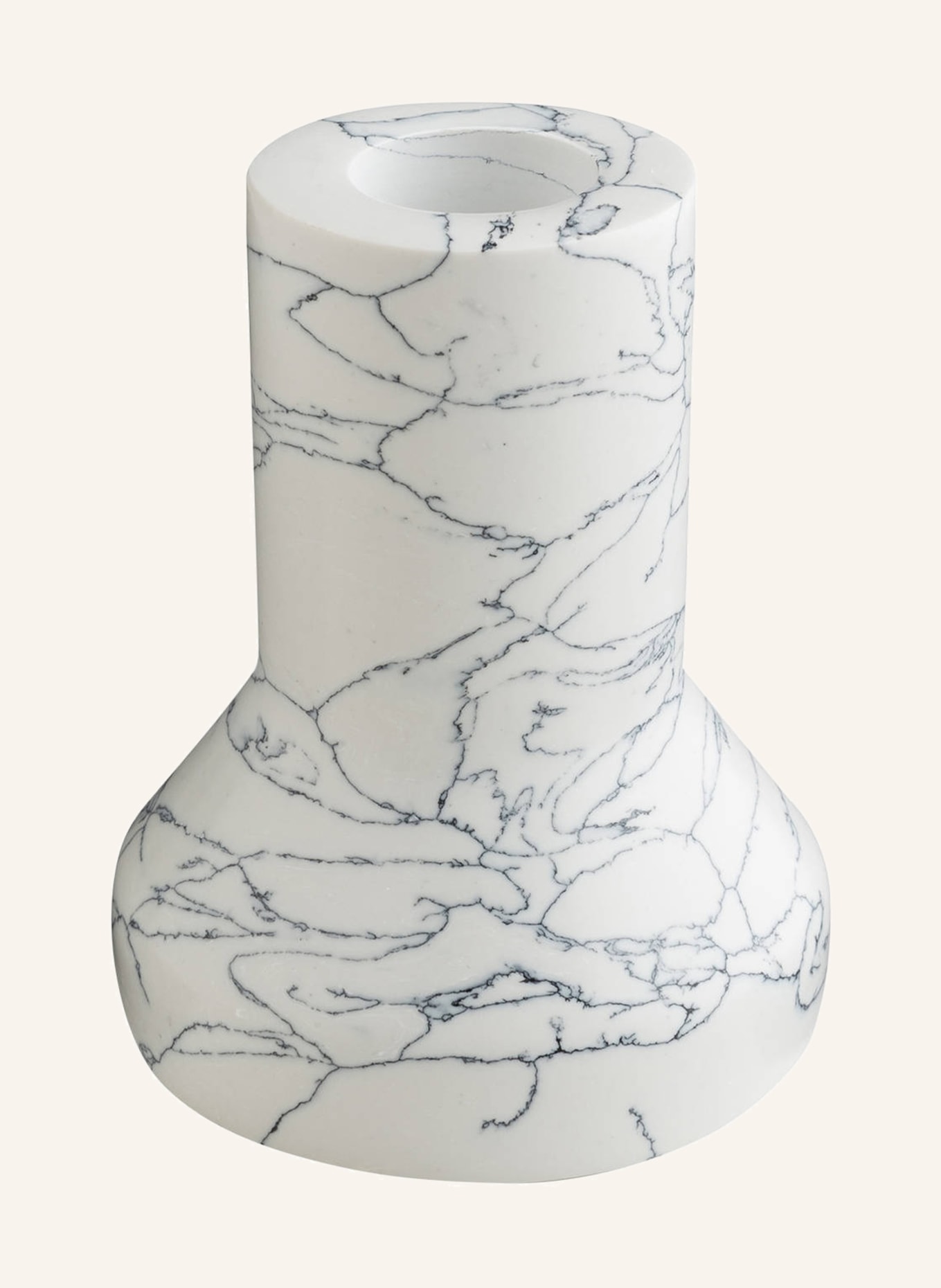 BROSTE COPENHAGEN Kerzenhalter ANNA aus Marmor, Farbe: WEISS (Bild 1)