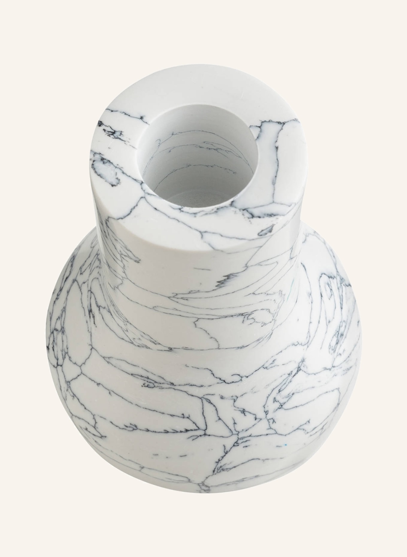 BROSTE COPENHAGEN Candleholder ANNA in marble, Color: WHITE (Image 2)