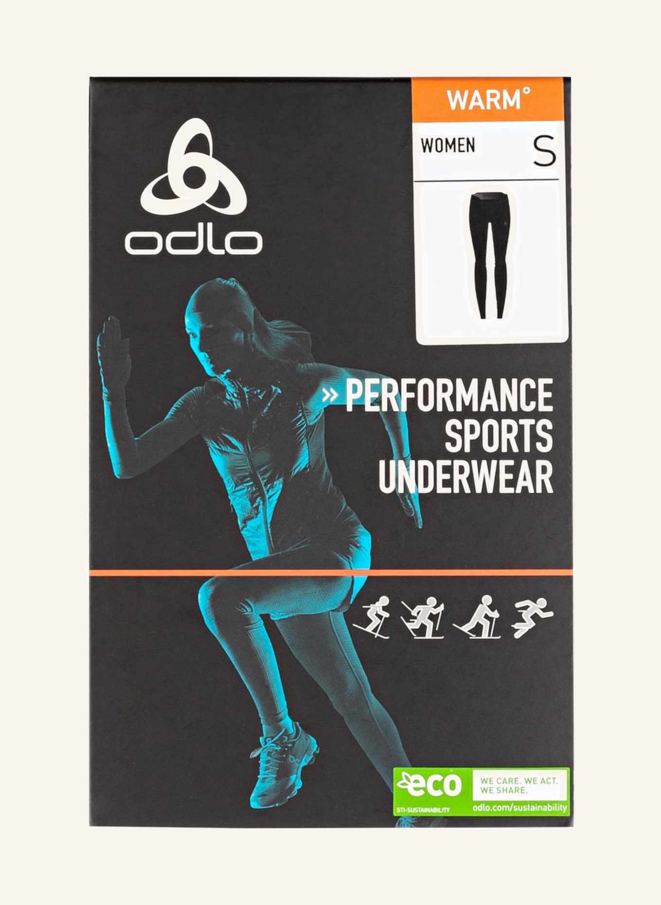 odlo Functional underwear bottoms PERFORMANCE ECO WARM , Color: BLACK/ GRAY (Image 5)