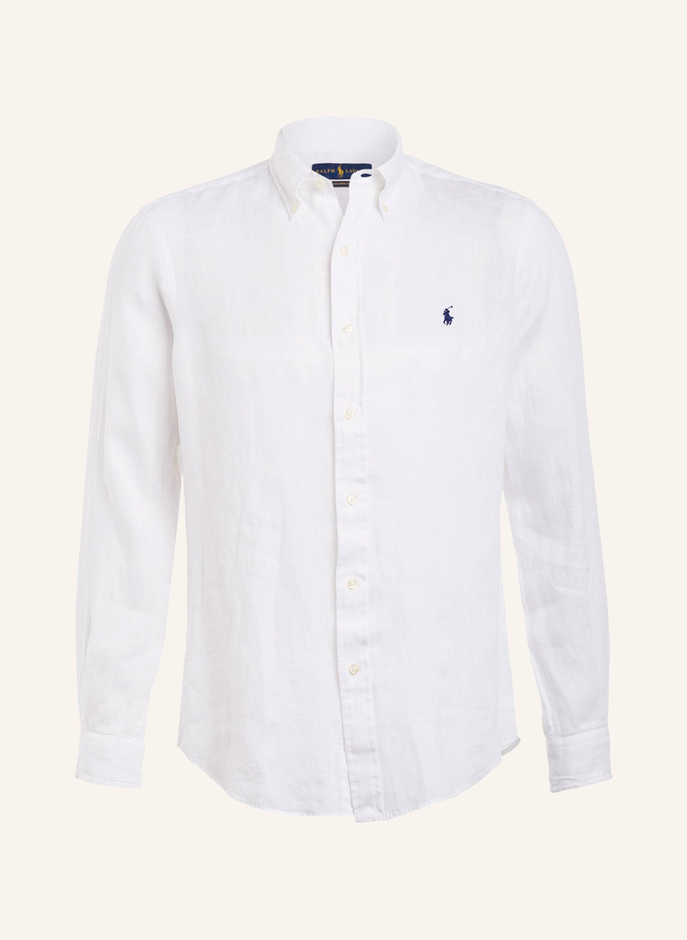 POLO RALPH LAUREN Linen shirt Custom Fit, Color: WHITE(Image null)
