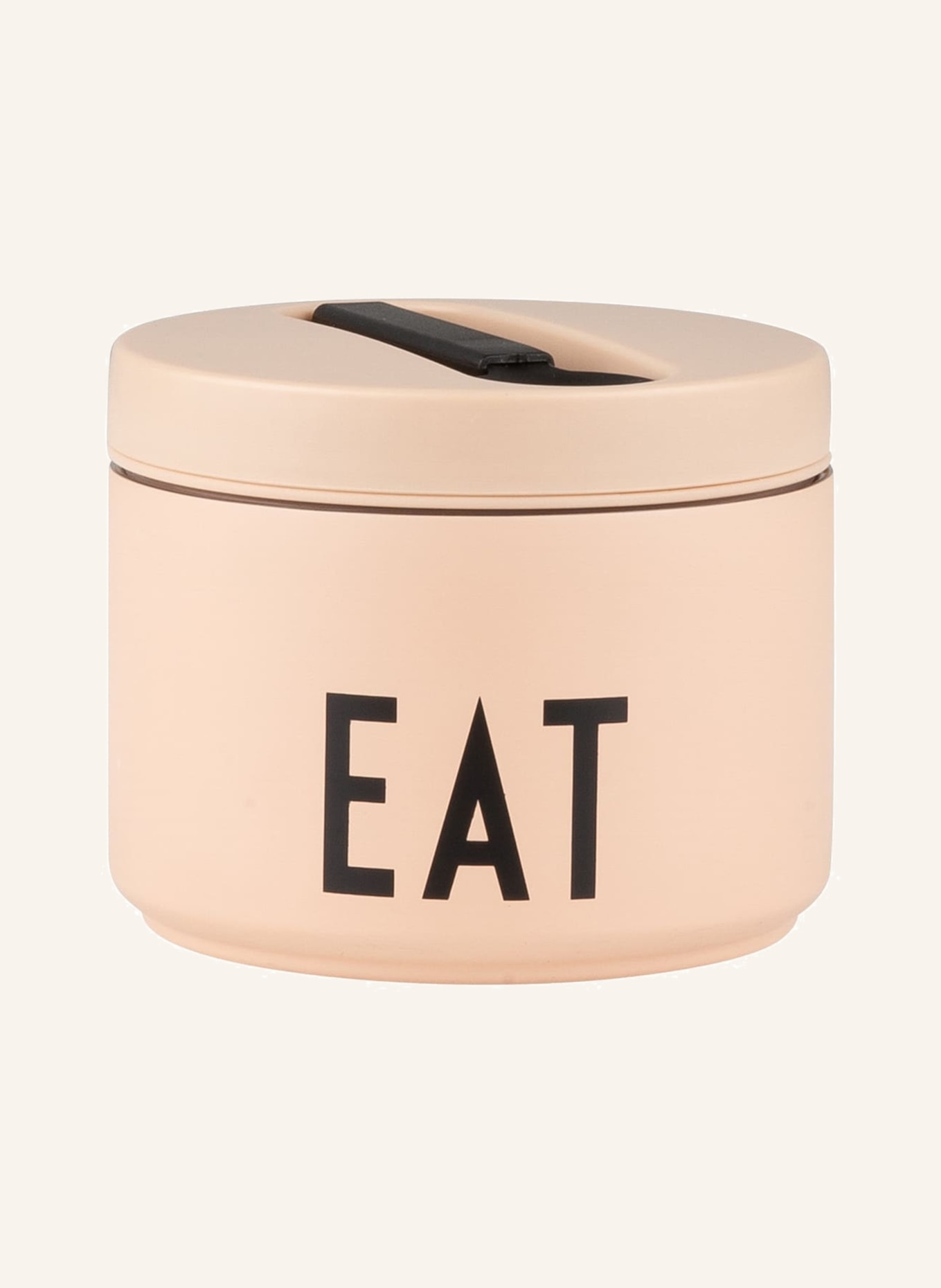 DESIGN LETTERS Thermo-Lunchbox EAT SMALL, Farbe: NUDE/ SCHWARZ (Bild 1)