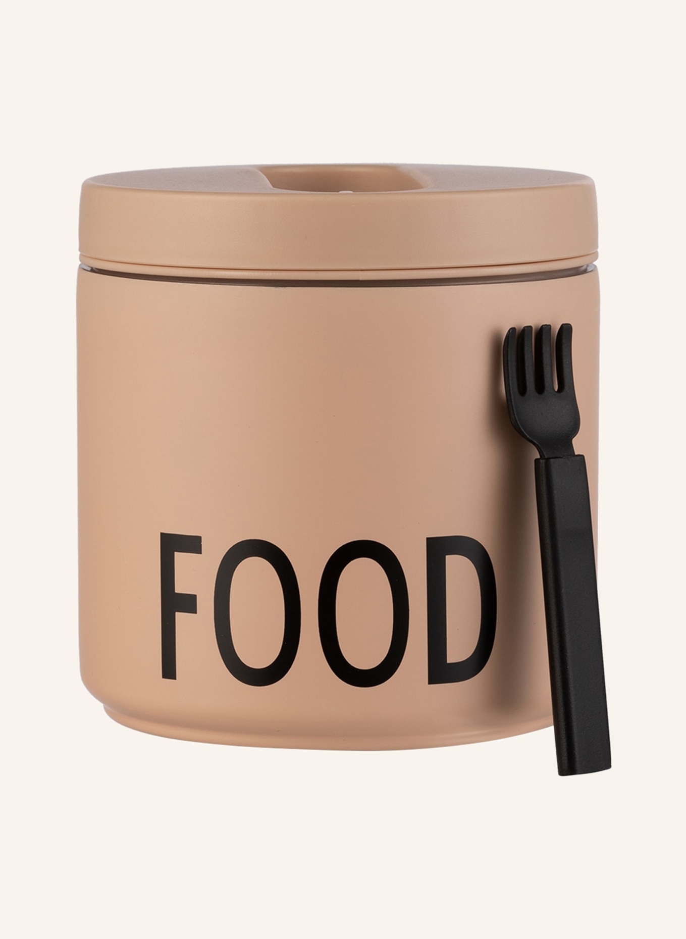 DESIGN LETTERS Thermo-Lunchbox FOOD LARGE, Farbe: NUDE/ SCHWARZ (Bild 2)