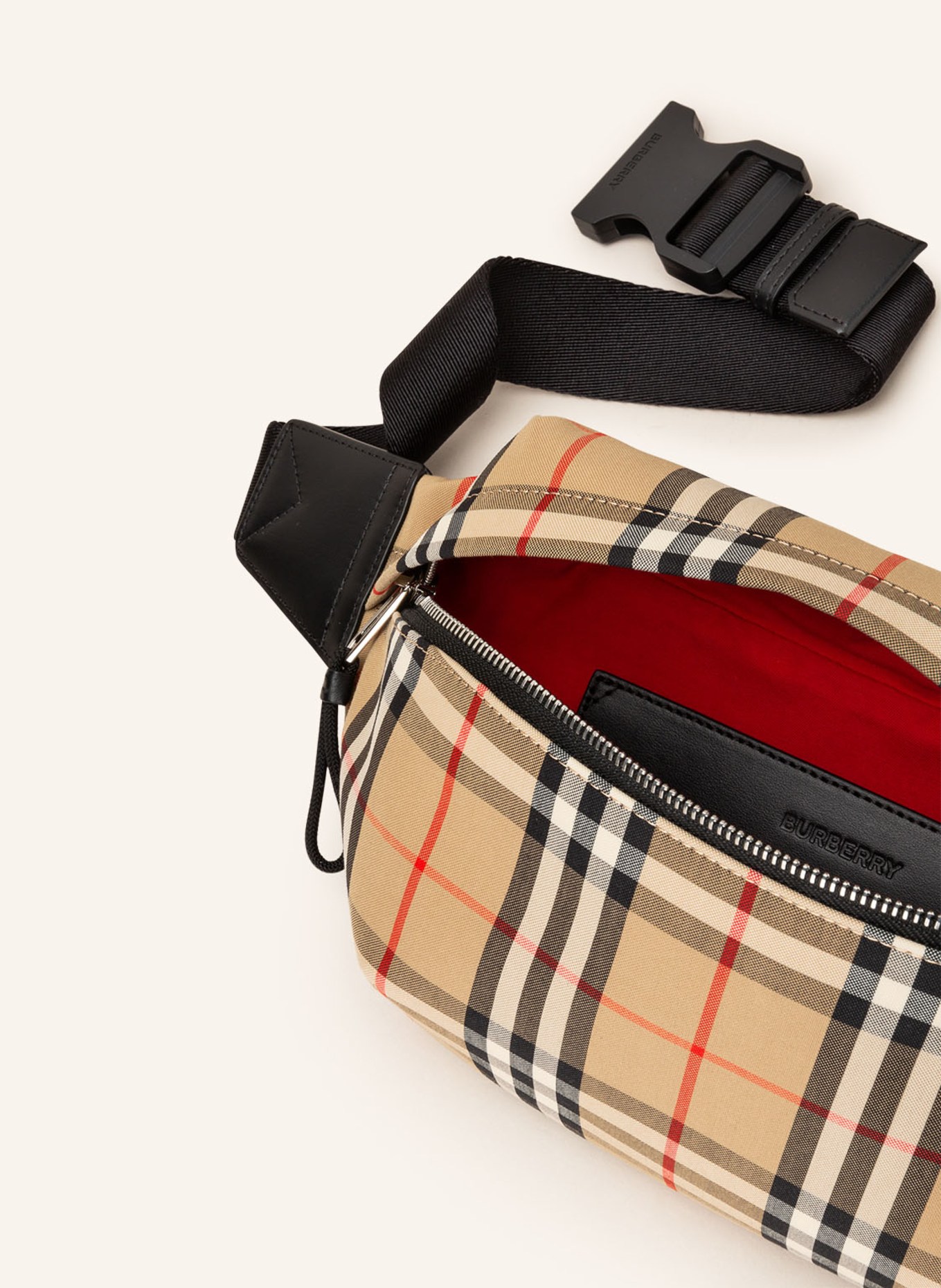 BURBERRY Waist bag SONNY, Color: BEIGE/ BLACK/ RED (Image 3)