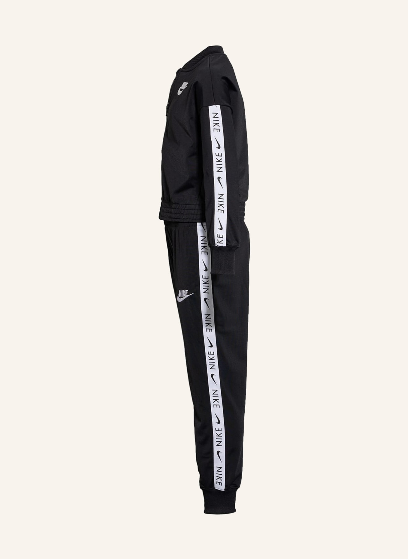Nike Tracksuit with tuxedo stripes, Color: BLACK/ WHITE (Image 3)