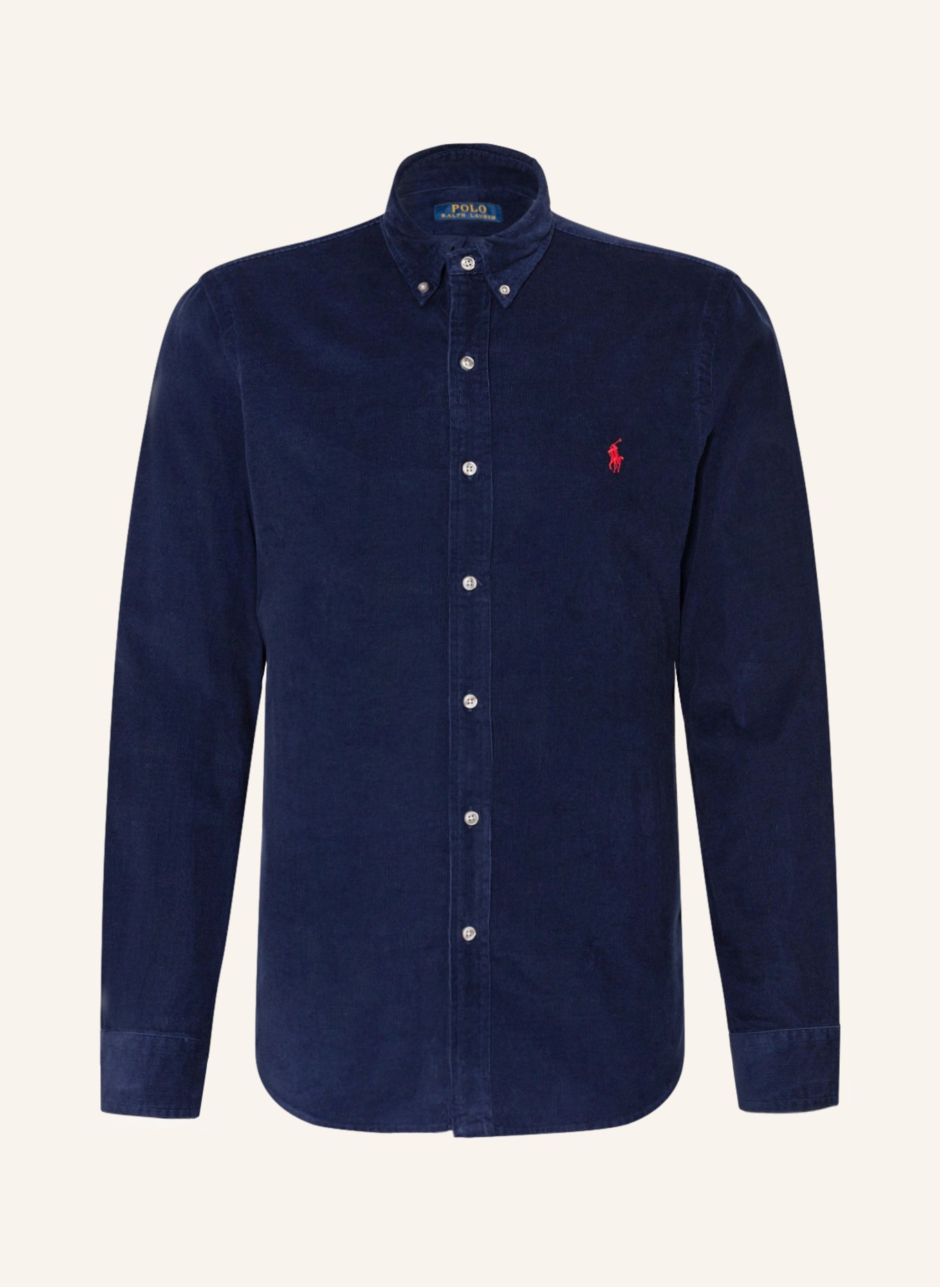 POLO RALPH LAUREN Corduroy shirt slim fit, Color: DARK BLUE (Image 1)