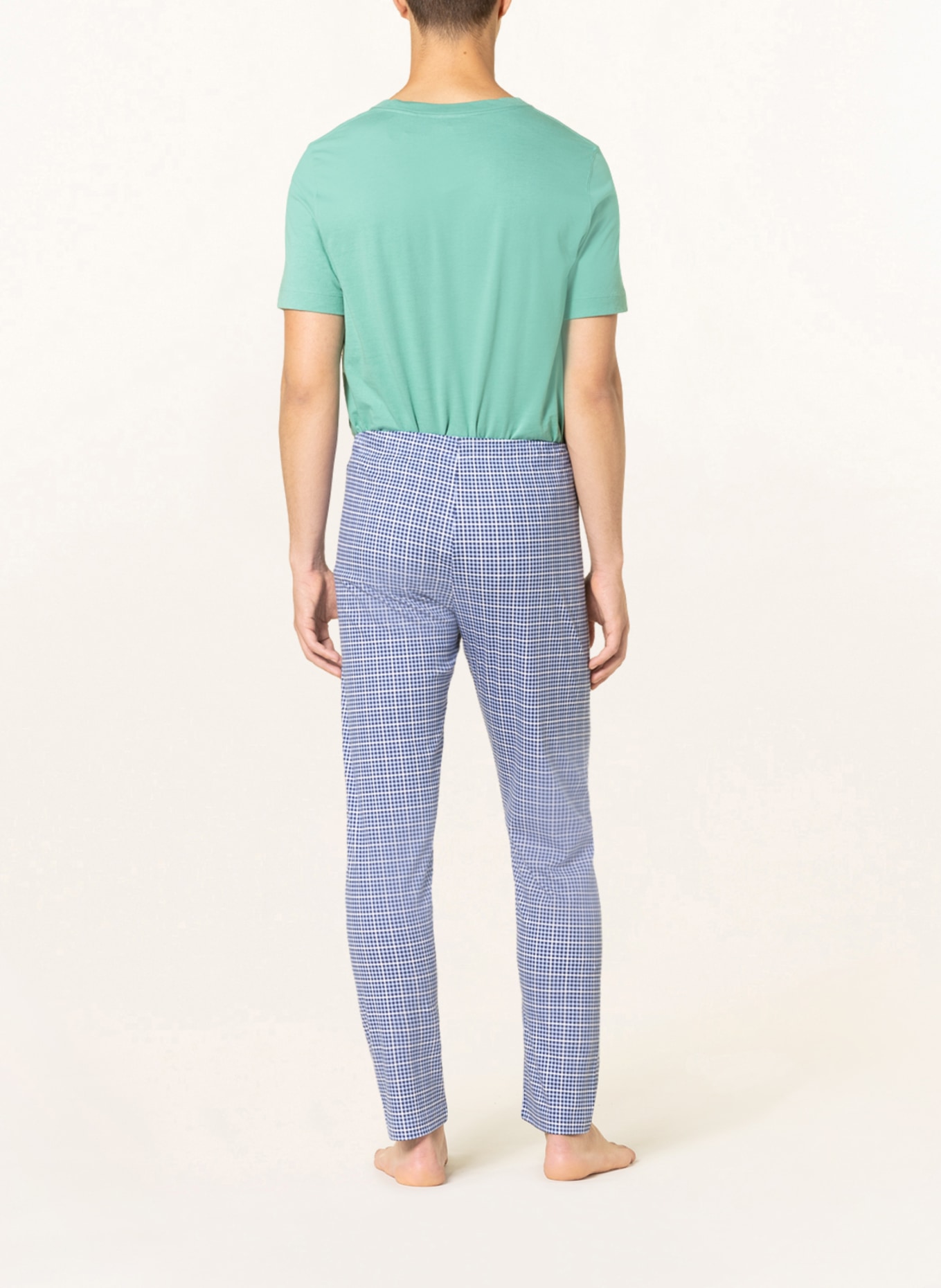 mey Lounge pants series MIX & MATCH , Color: BLUE/ WHITE (Image 3)