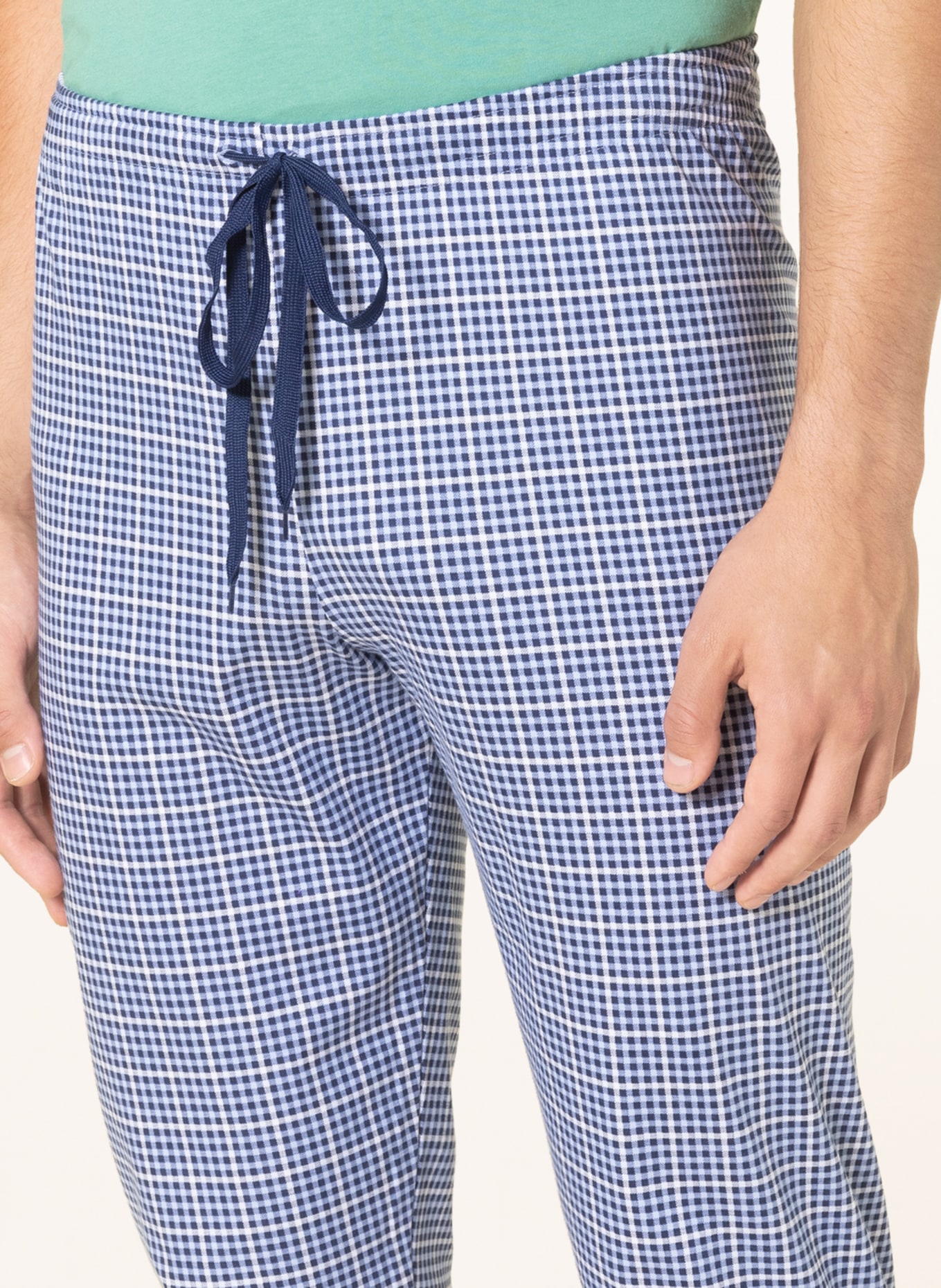 mey Lounge pants series MIX & MATCH , Color: BLUE/ WHITE (Image 5)