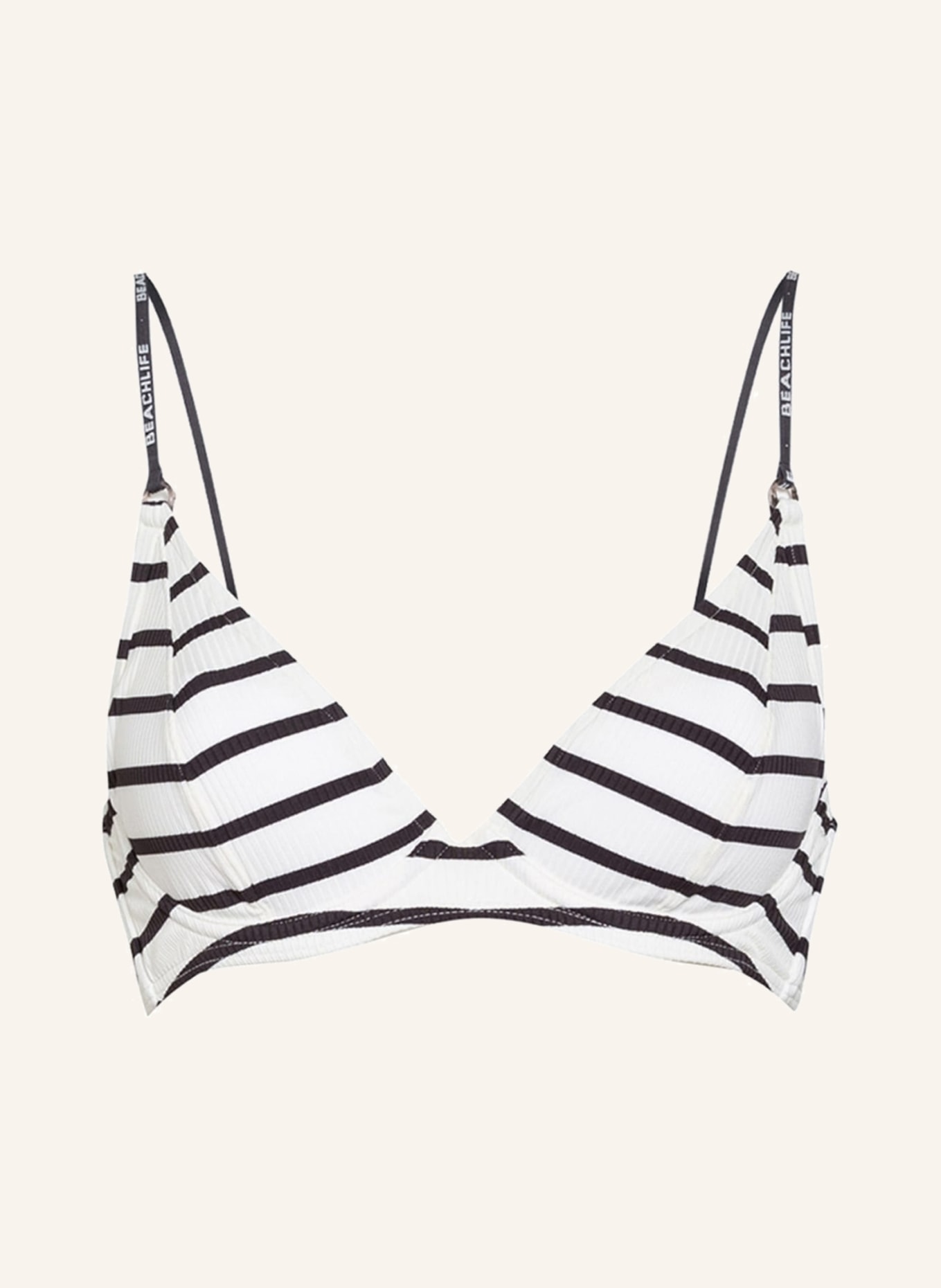 BEACHLIFE Bügel-Bikini-Top IDENTITY, Farbe: WEISS/ SCHWARZ (Bild 1)