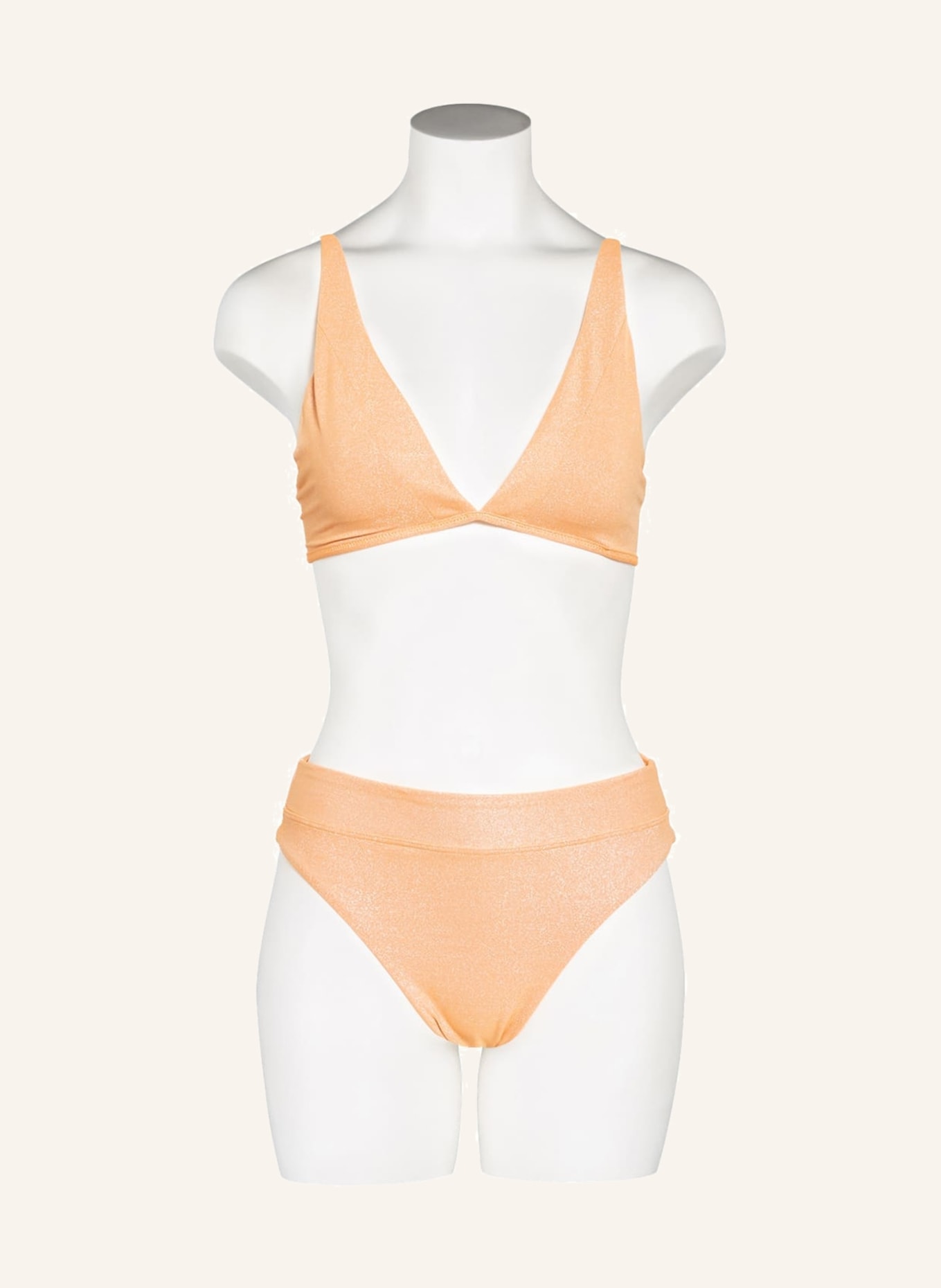 PILYQ Triangel-Bikini-Top CITRINE mit Glitzergarn , Farbe: HELLORANGE (Bild 2)
