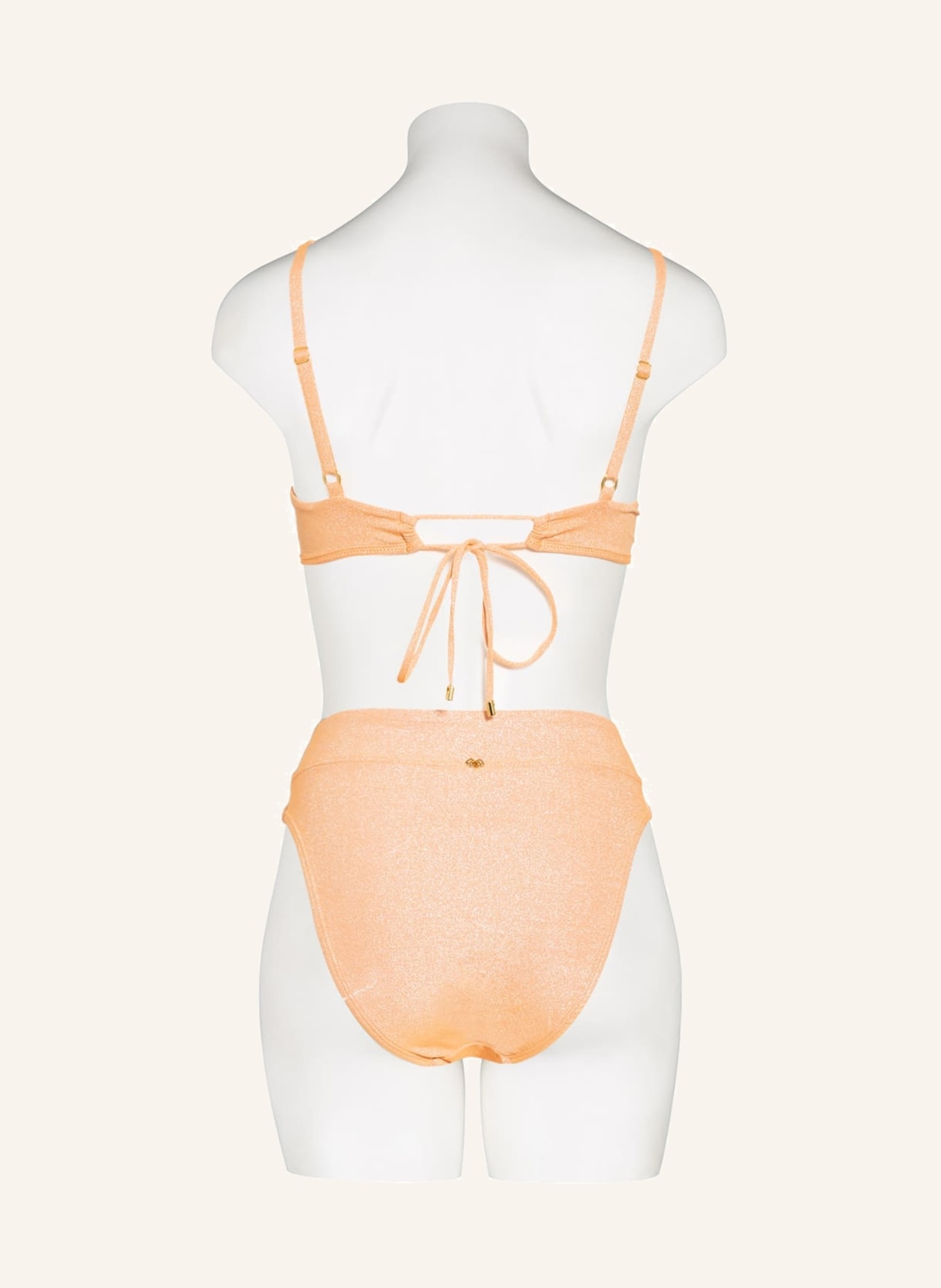 PILYQ Triangel-Bikini-Top CITRINE mit Glitzergarn , Farbe: HELLORANGE (Bild 3)