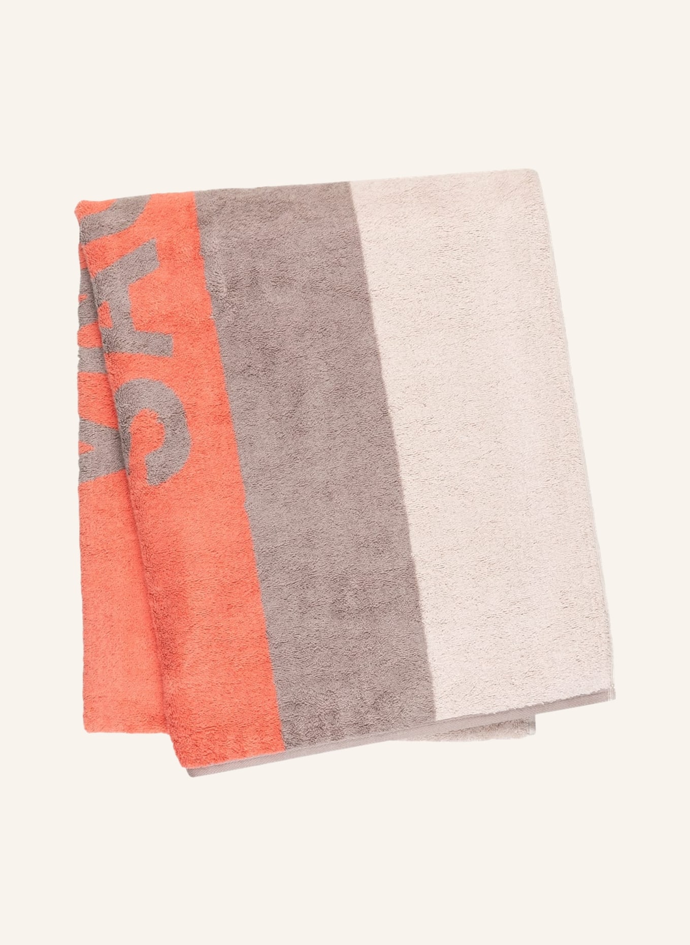 Cawö Sauna towel, Color: TAUPE/ SALMON (Image 1)