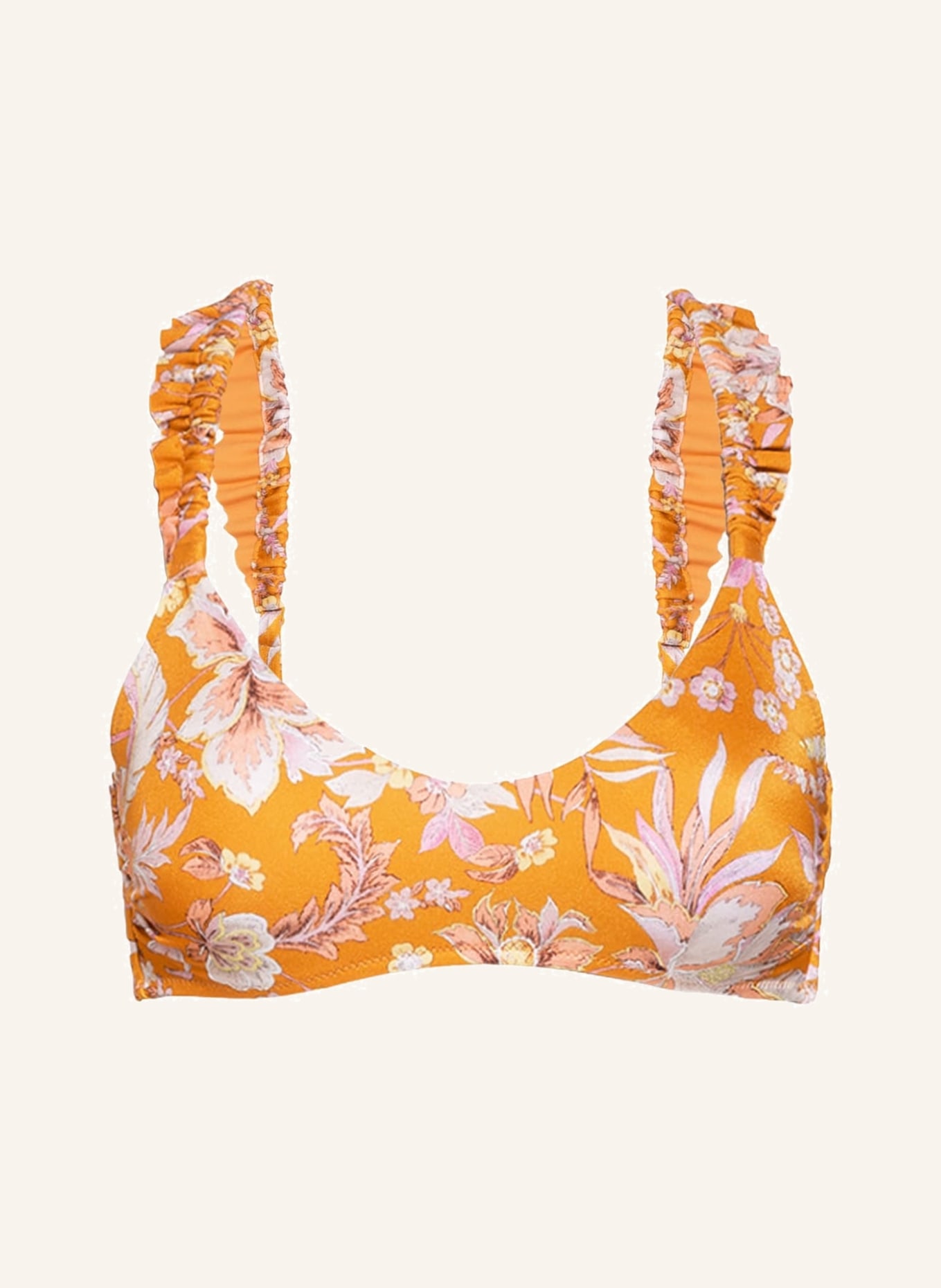 watercult Bustier-Bikini-Top JACOBEAN FLIRT, Farbe: DUNKELGELB/ LACHS/ GELB (Bild 1)