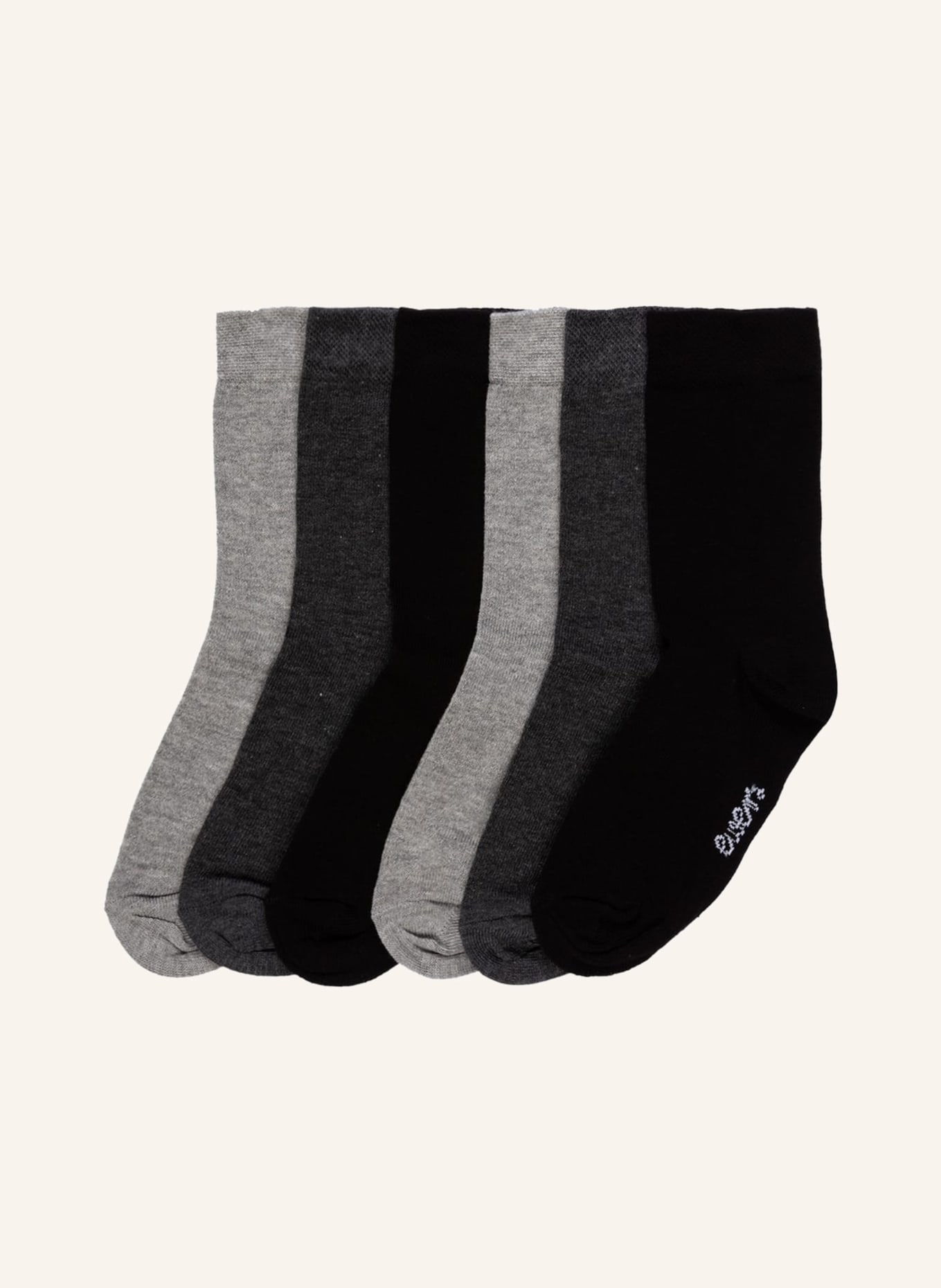 ewers COLLECTION 6er-Pack Socken, Farbe: 50 50 schw - grau (Bild 1)