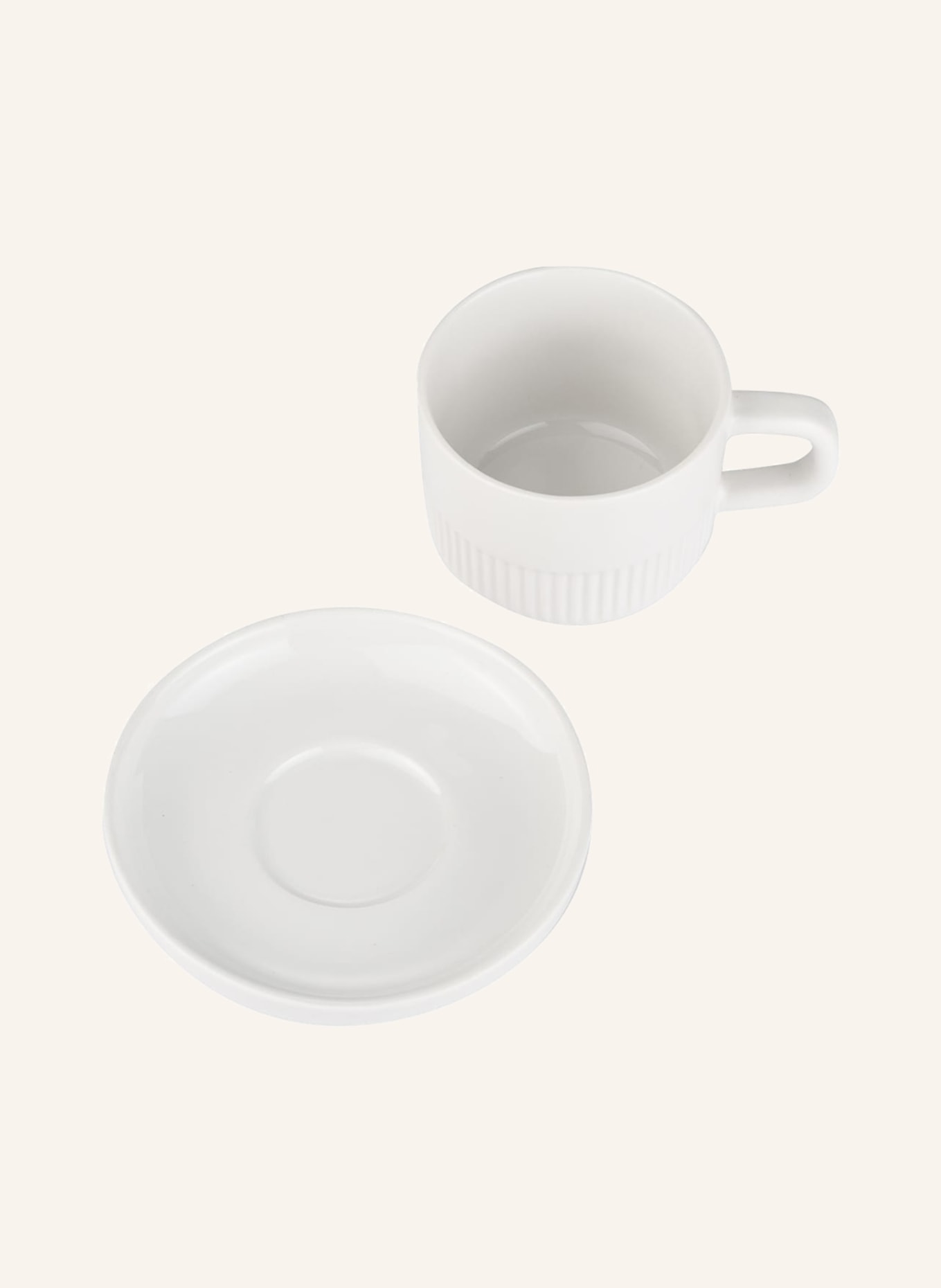 Marc O'Polo Set of 4 espresso cups MOMENTS with saucer, Color: CREAM (Image 3)