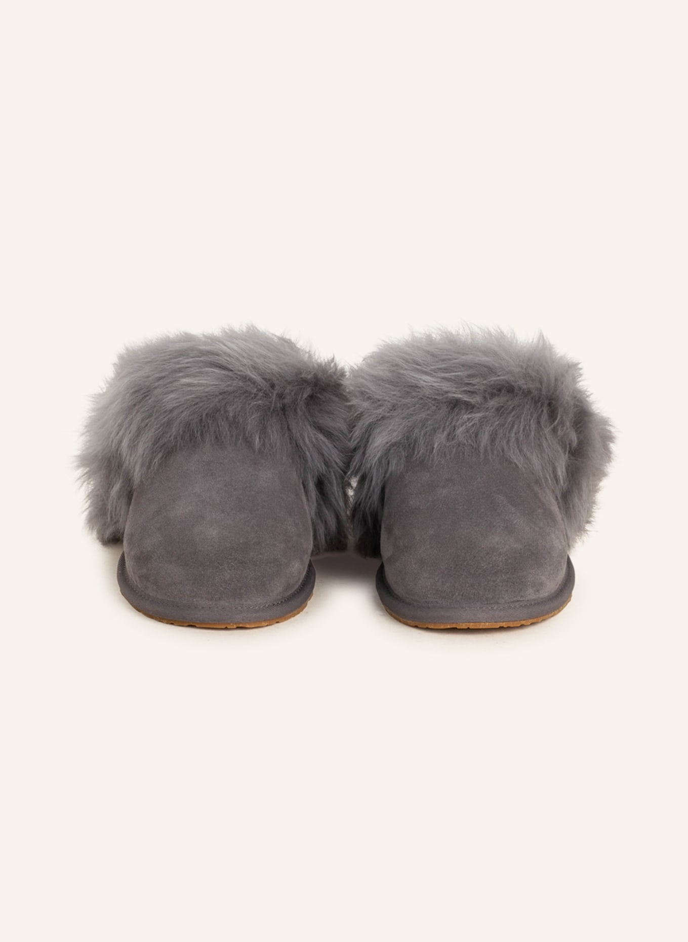 UGG Slippers SCUFF SIS with real fur, Color: GRAY (Image 3)