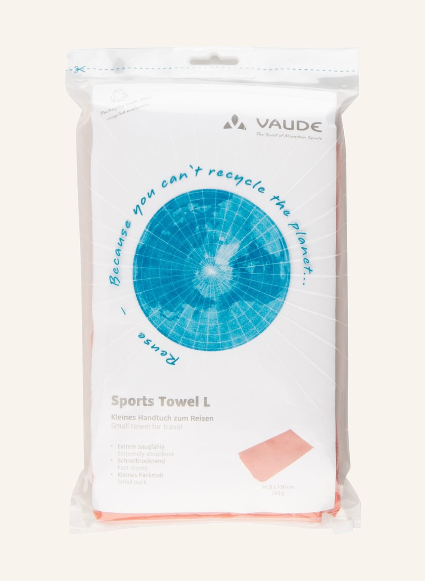 VAUDE Duschtuch SPORTS TOWEL III L: ORANGE