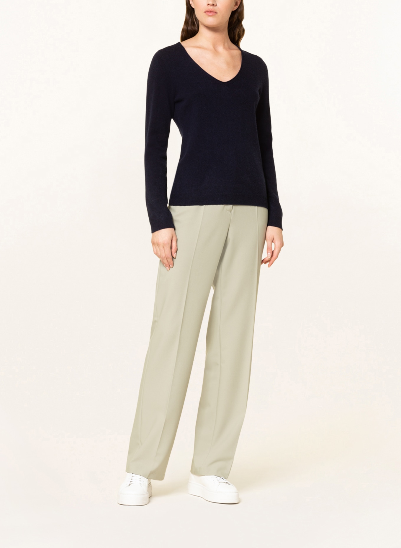 REPEAT Sweter z kaszmiru: GRANATOWY