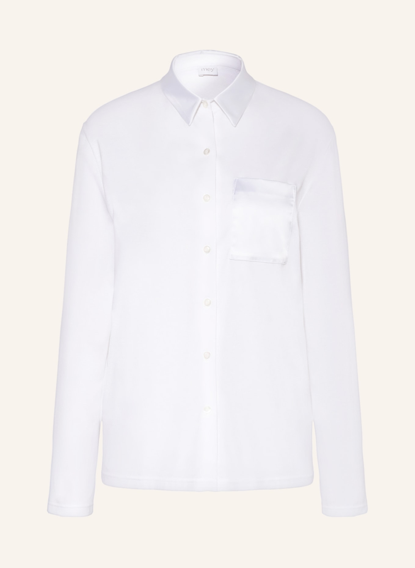 mey Pajama shirt series SLEEPSATION , Color: WHITE (Image 1)