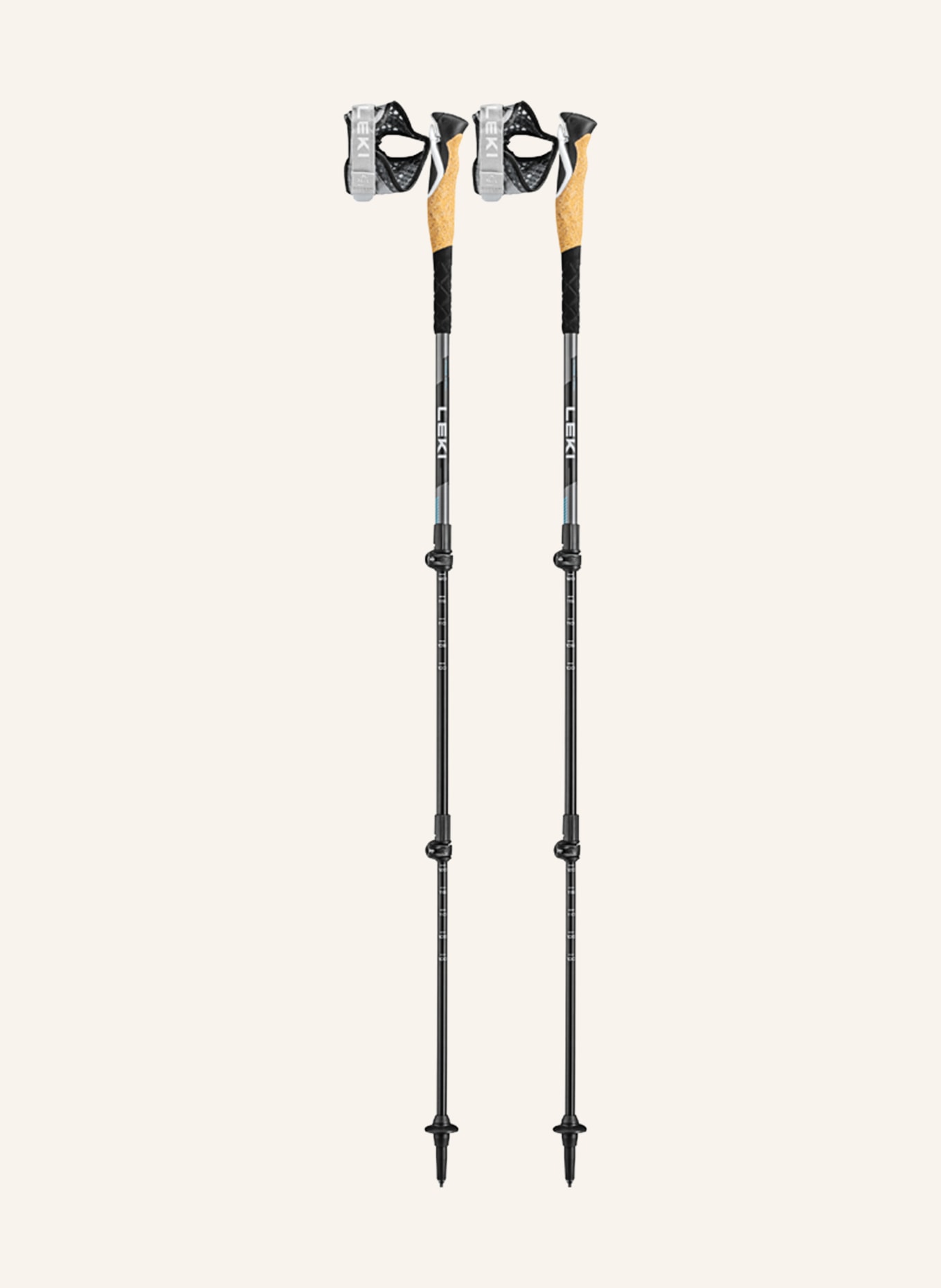 LEKI Trekking poles CROSS TRAIL LITE TA, Color: BLACK/ WHITE (Image 1)