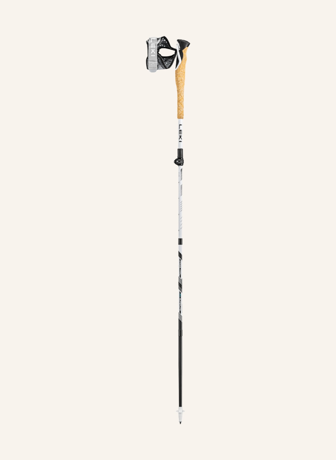 LEKI Trekking poles CROSS TRAIL FX SUPERLIGHT COMPACT, Color: WHITE/ BLACK (Image 2)