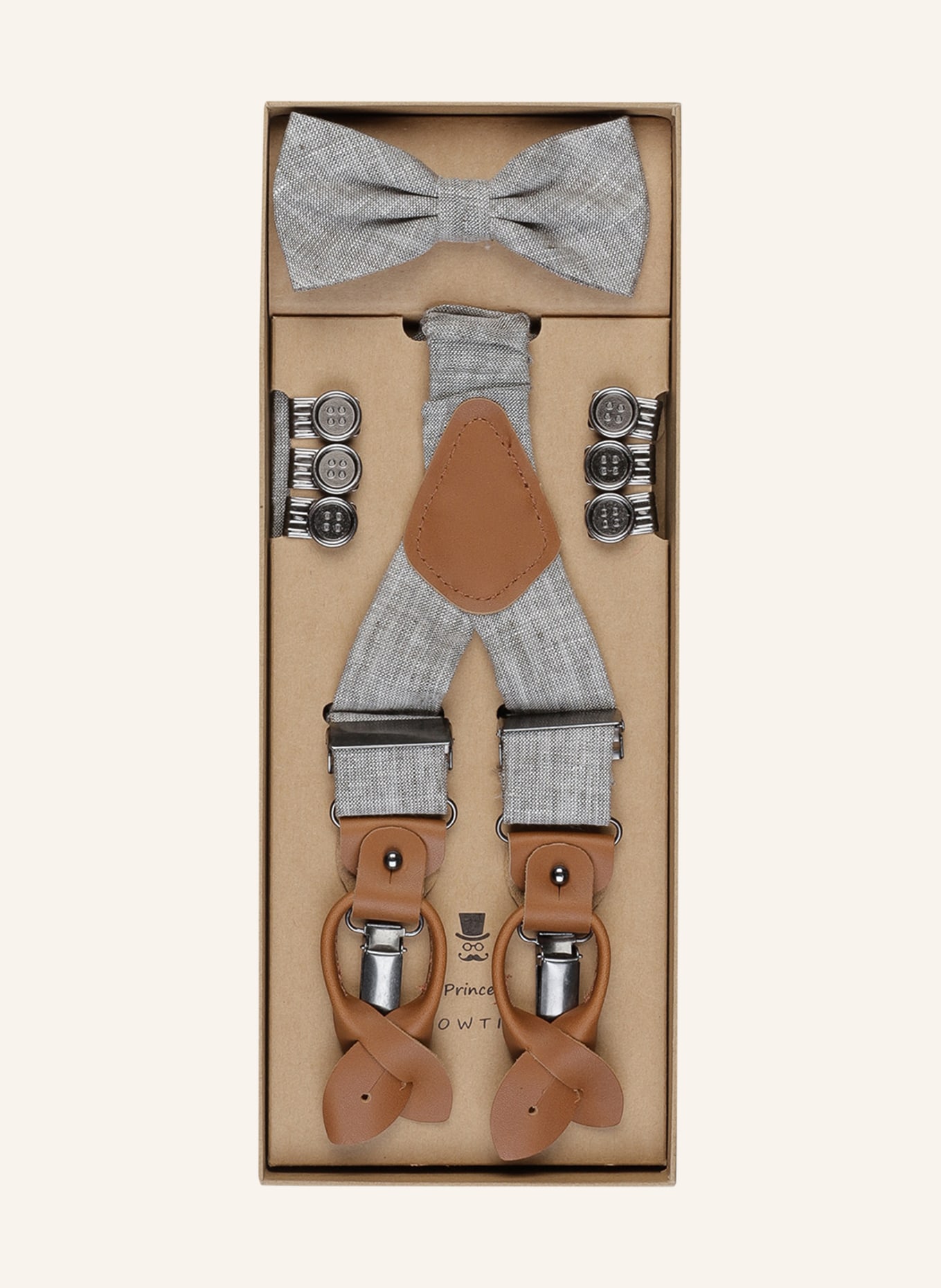 Prince BOWTIE Set: Suspenders and bow tie, Color: MINT (Image 1)