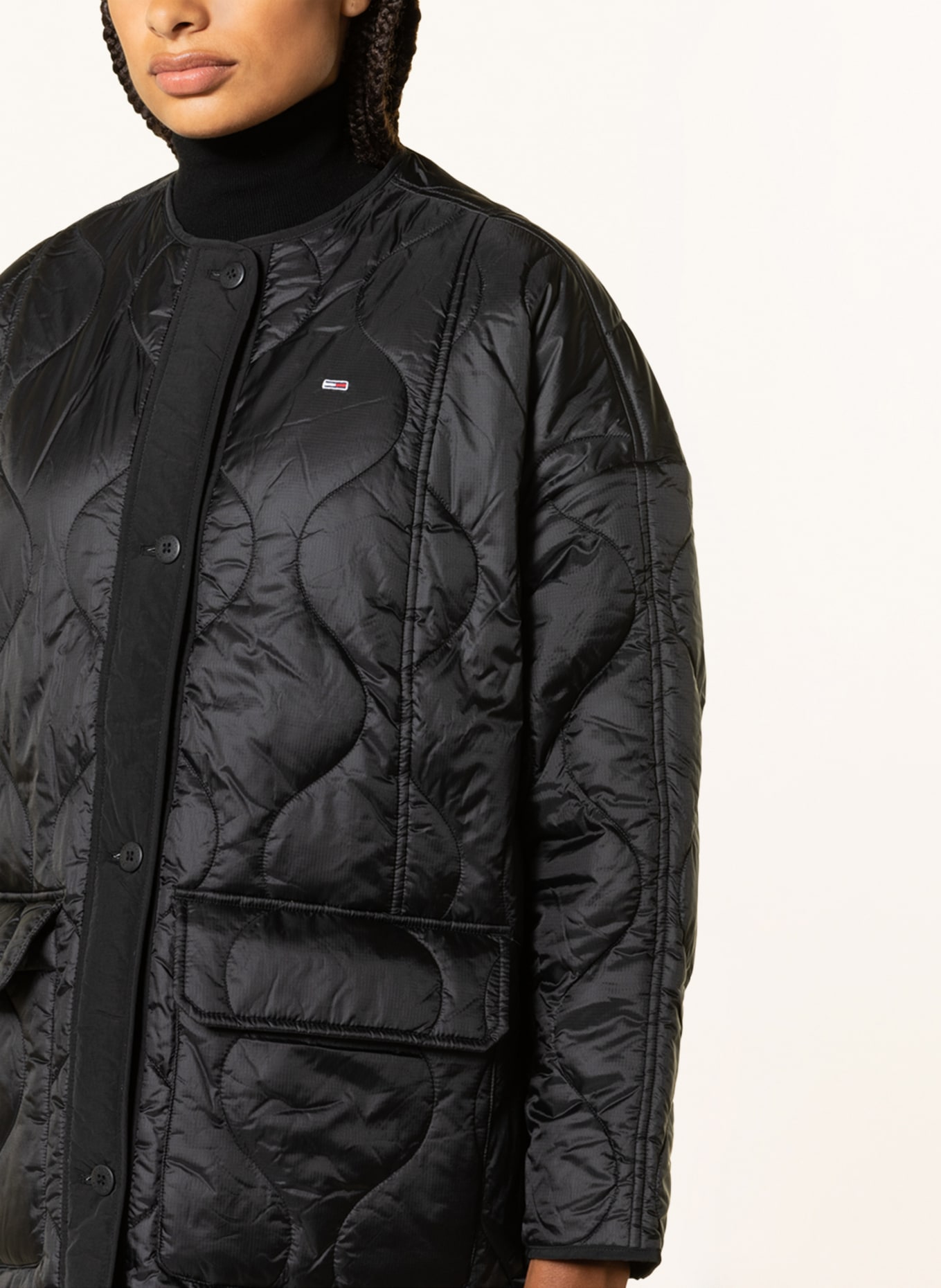 TOMMY JEANS Quilted jacket , Color: BLACK (Image 4)