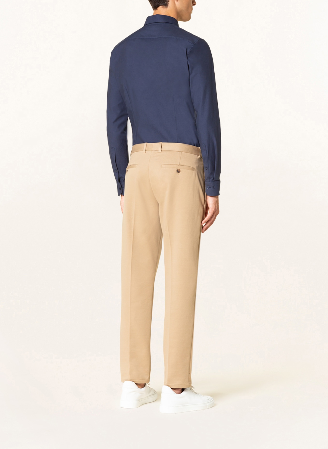 OLYMP Koszula z dżerseju No. Six 24/Seven super slim: GRANATOWY