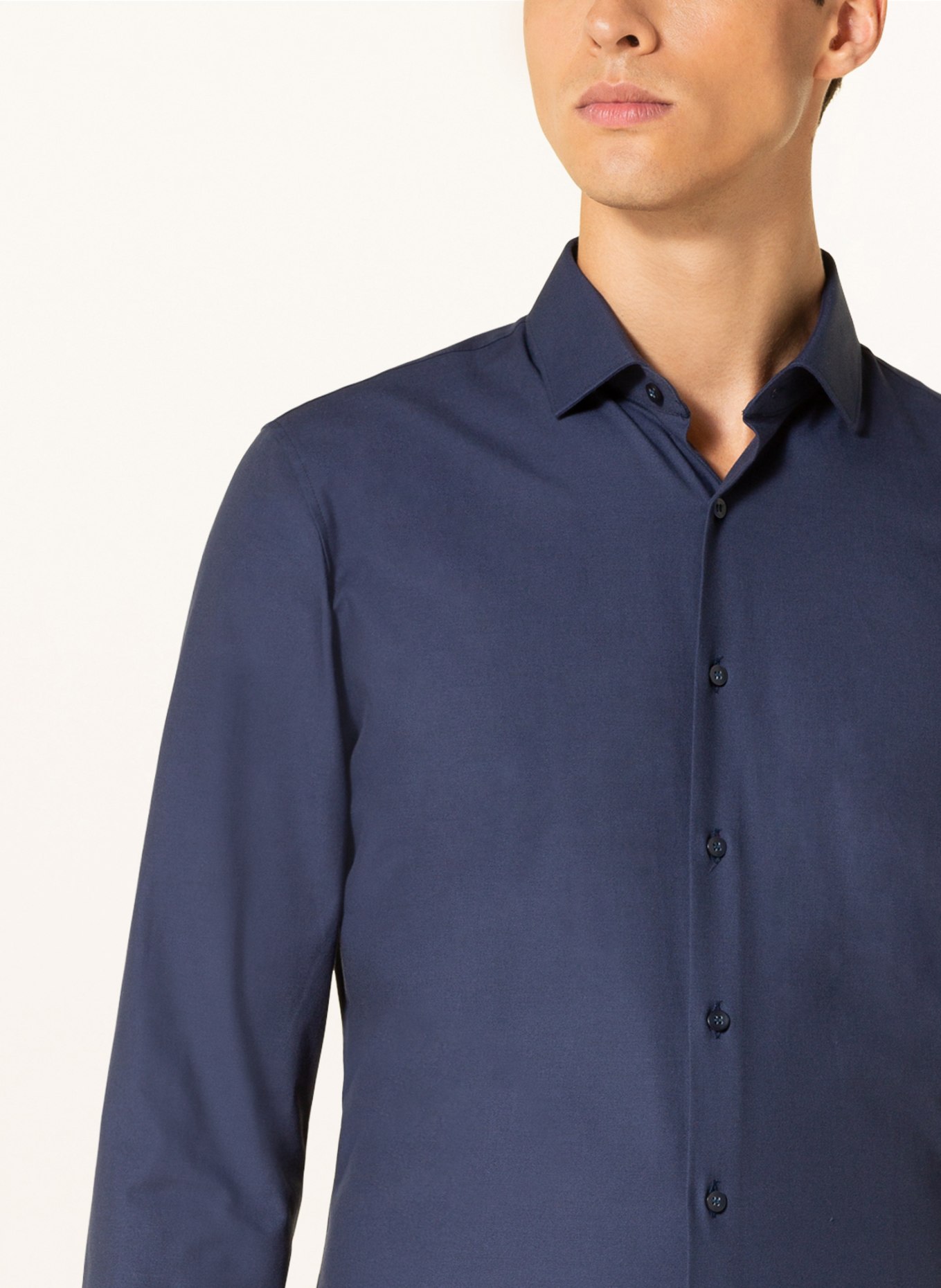 OLYMP Koszula z dżerseju No. Six 24/Seven super slim: GRANATOWY