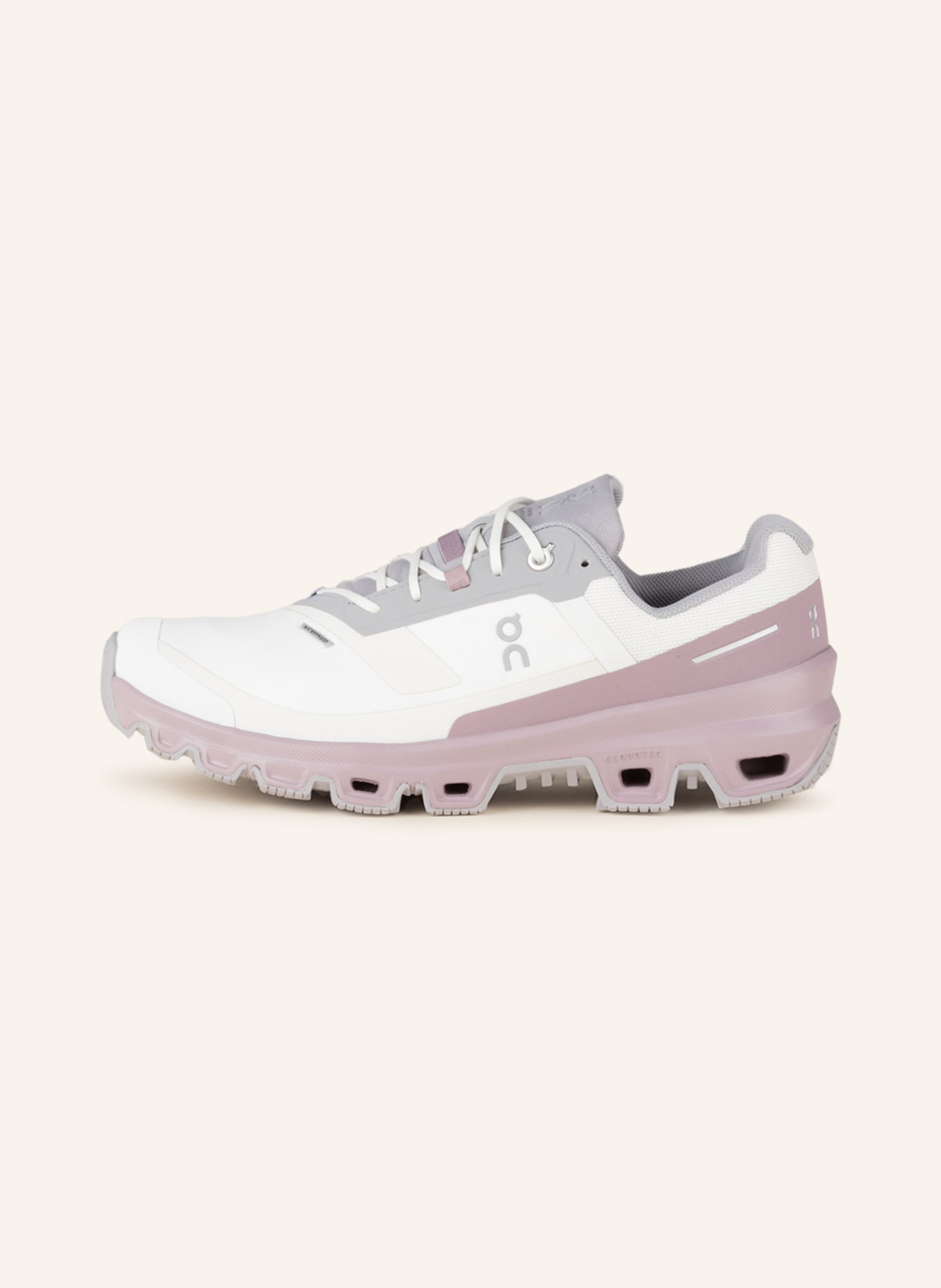 On Trail running shoes CLOUDVENTURE WATERPROOF, Color: DUSKY PINK/ WHITE (Image 4)