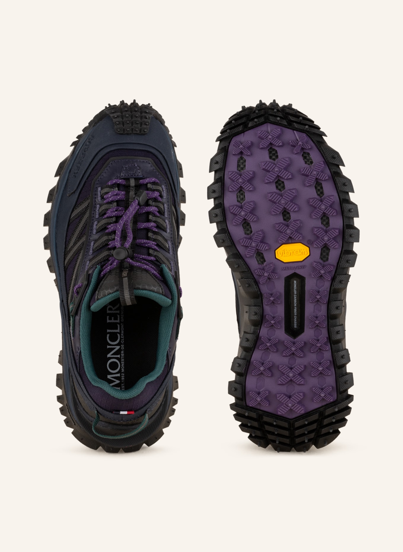 MONCLER GRENOBLE Sneaker IBEX , Farbe: DUNKELBLAU/ LILA/ GRÜN (Bild 5)