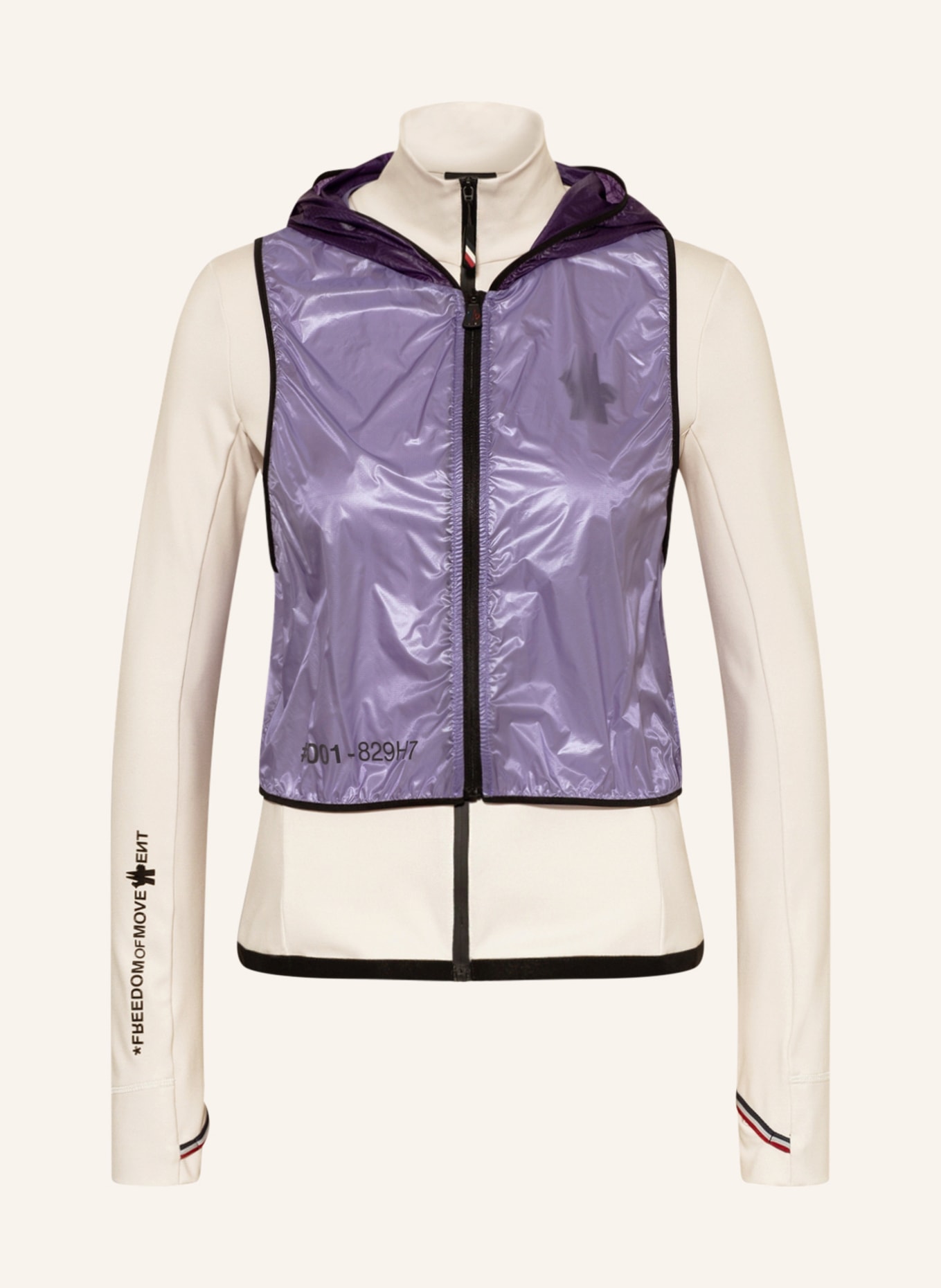 MONCLER GRENOBLE Jacket with detachable vest, Color: CREAM/ PURPLE (Image 1)