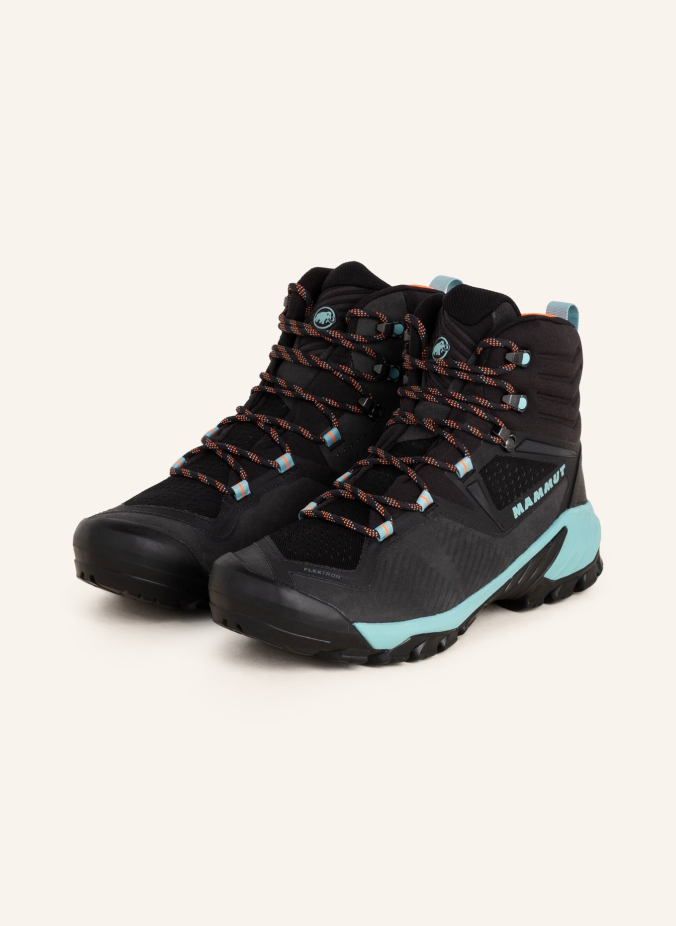 MAMMUT Trekking-Schuhe SAPUEN HIGH GTX®, Farbe: SCHWARZ/ GRAU/ TÜRKIS (Bild 1)