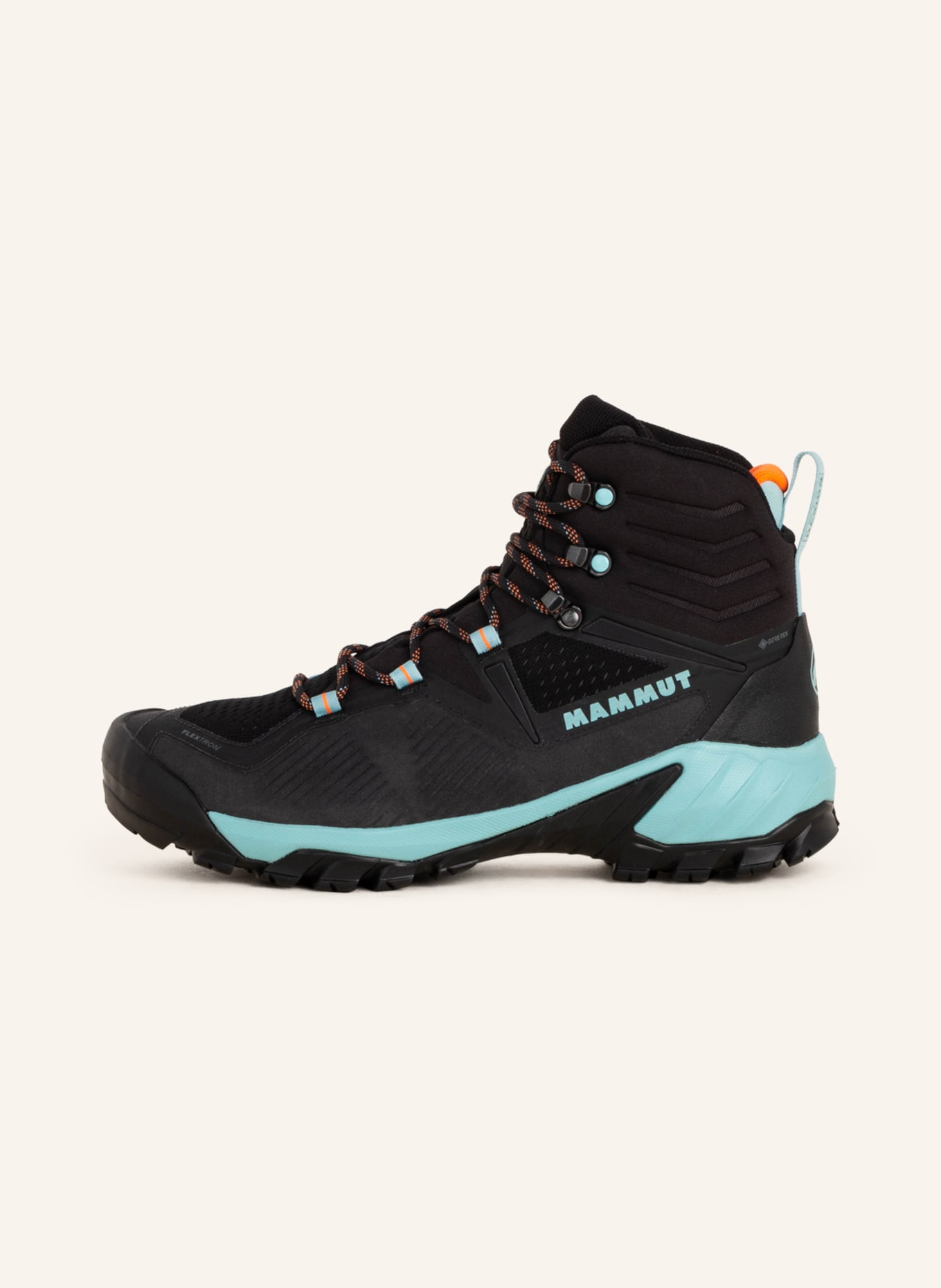 MAMMUT Trekking shoes SAPUEN HIGH GTX®, Color: BLACK/ GRAY/ TURQUOISE (Image 4)