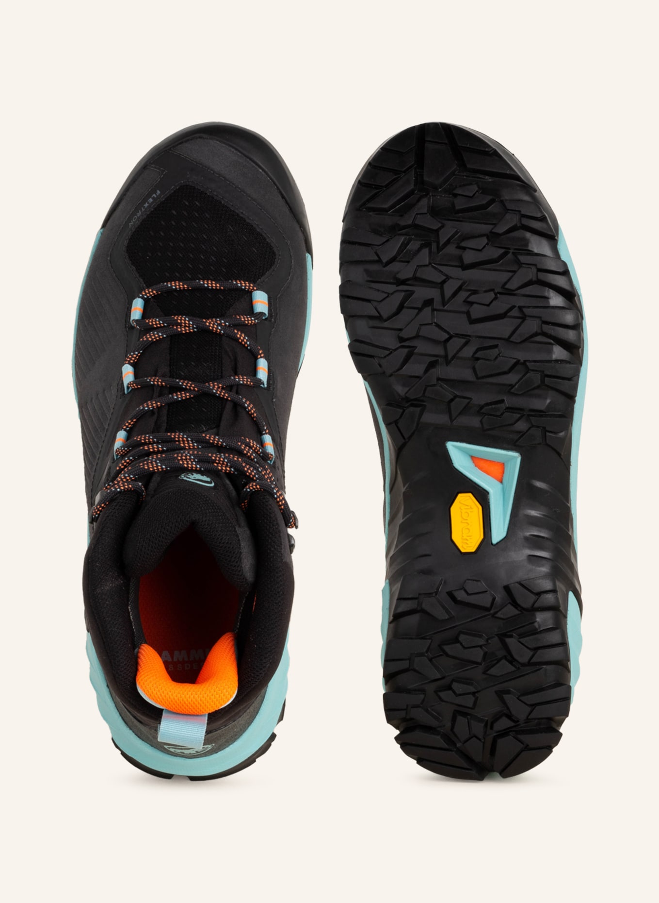 MAMMUT Trekking shoes SAPUEN HIGH GTX®, Color: BLACK/ GRAY/ TURQUOISE (Image 5)