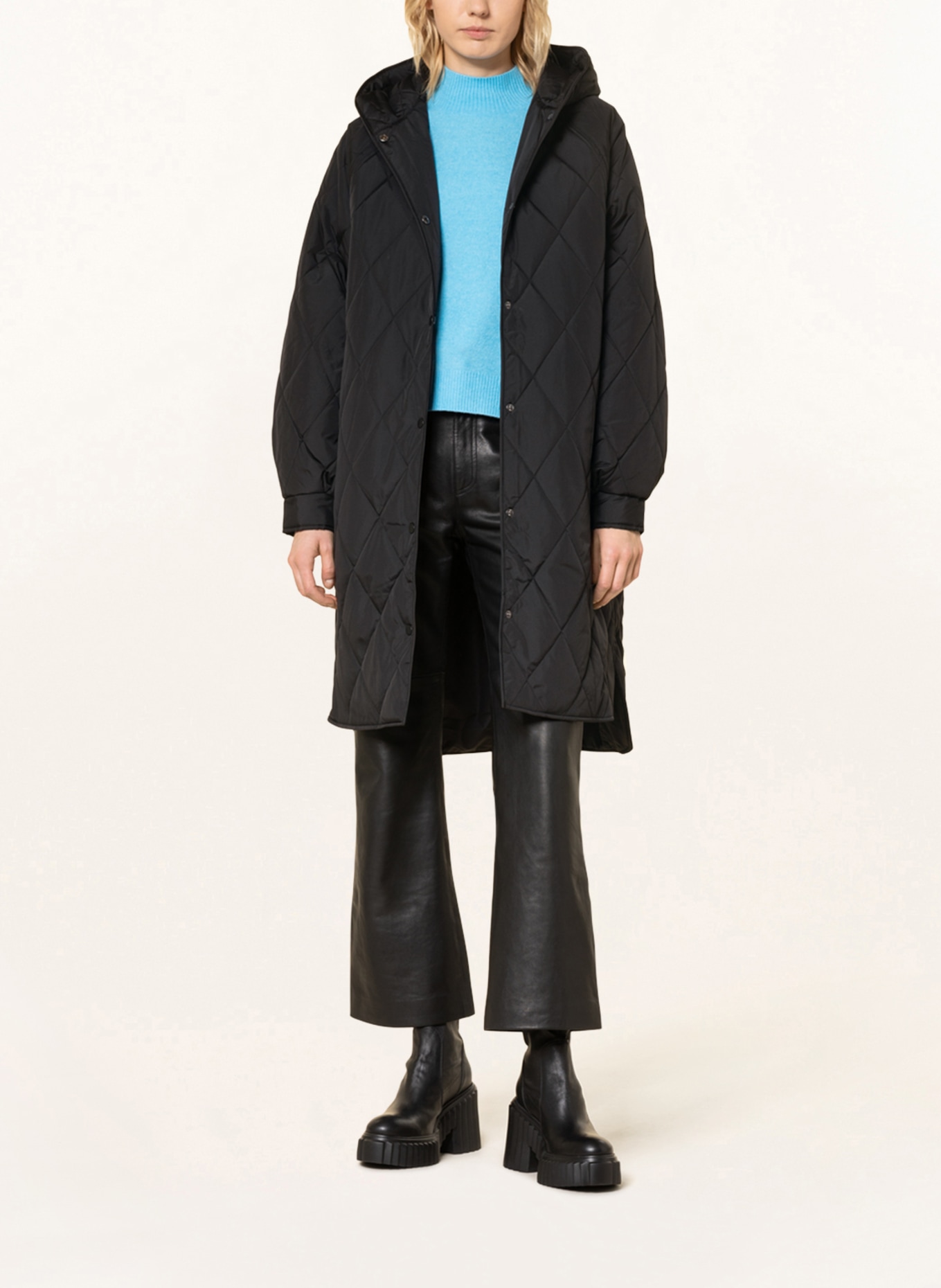 ICHI Quilted coat IHHANSA , Color: BLACK (Image 2)