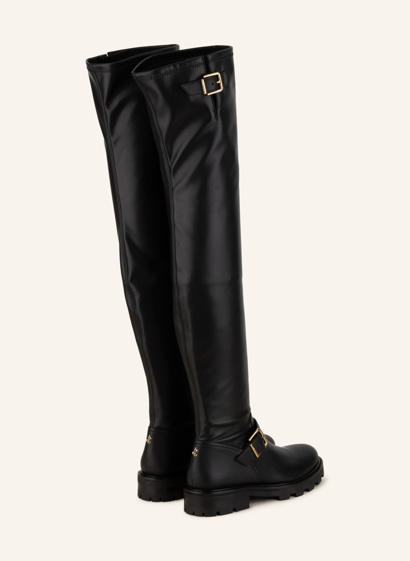 JIMMY CHOO Overknee-Stiefel BIKER II, Farbe: SCHWARZ (Bild 2)