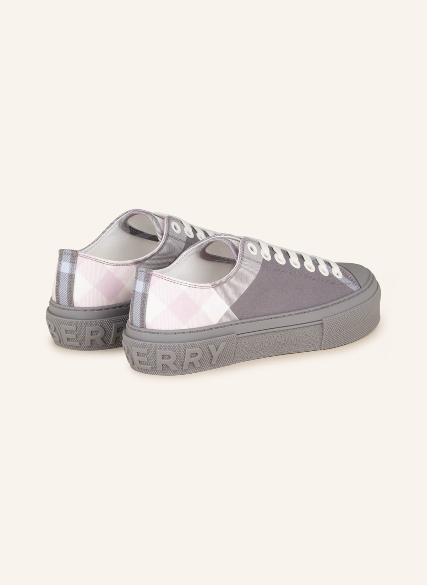 BURBERRY Sneakers JACK , Color: GRAY/ LIGHT GRAY/ LIGHT PINK (Image 2)