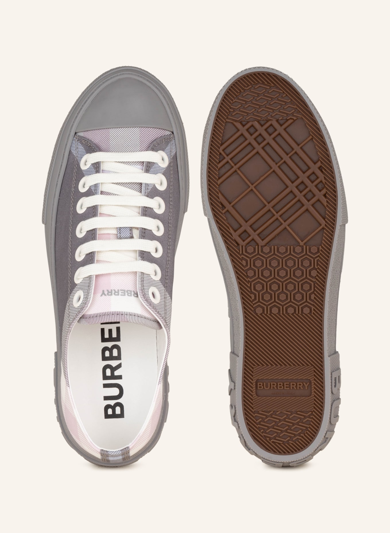 BURBERRY Sneakers JACK , Color: GRAY/ LIGHT GRAY/ LIGHT PINK (Image 5)