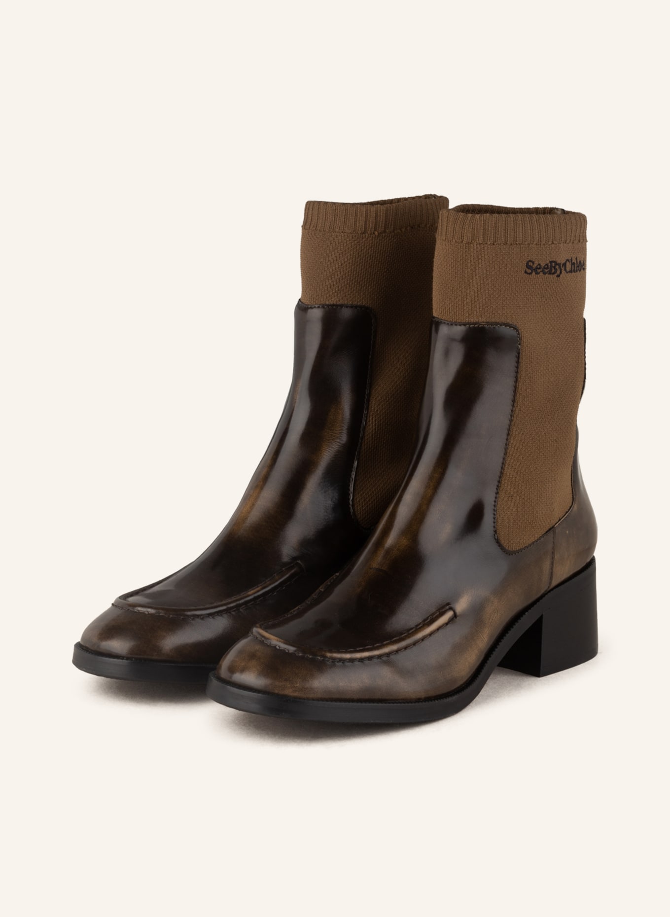 SEE BY CHLOÉ Chelsea-Boots WENDY, Farbe: 110/415 Olive (Bild 1)