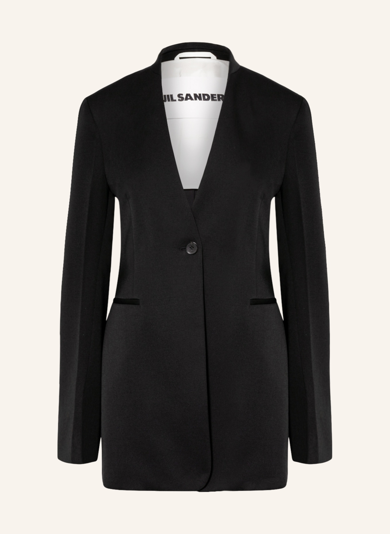 JIL SANDER Long blazer, Color: BLACK (Image 1)