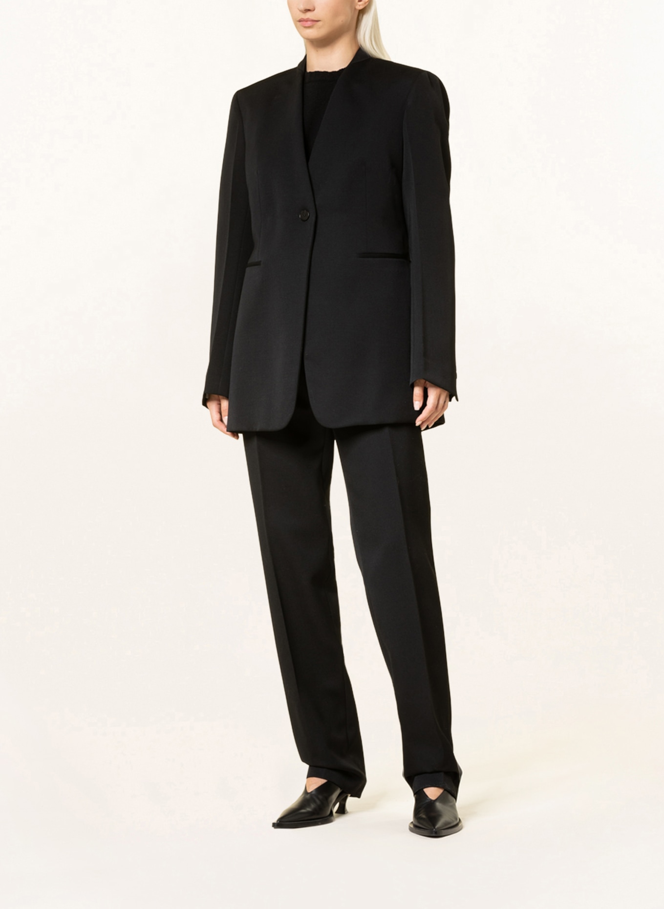 JIL SANDER Long blazer, Color: BLACK (Image 2)