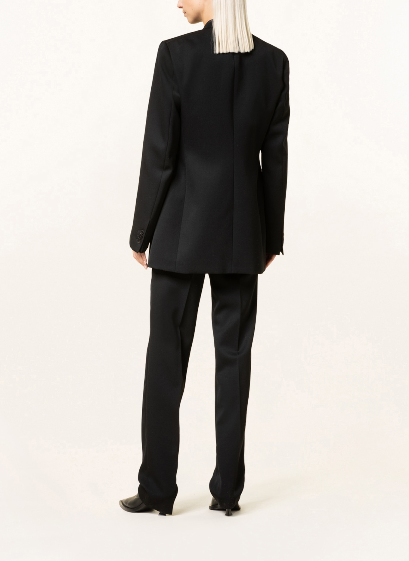 JIL SANDER Long blazer, Color: BLACK (Image 3)