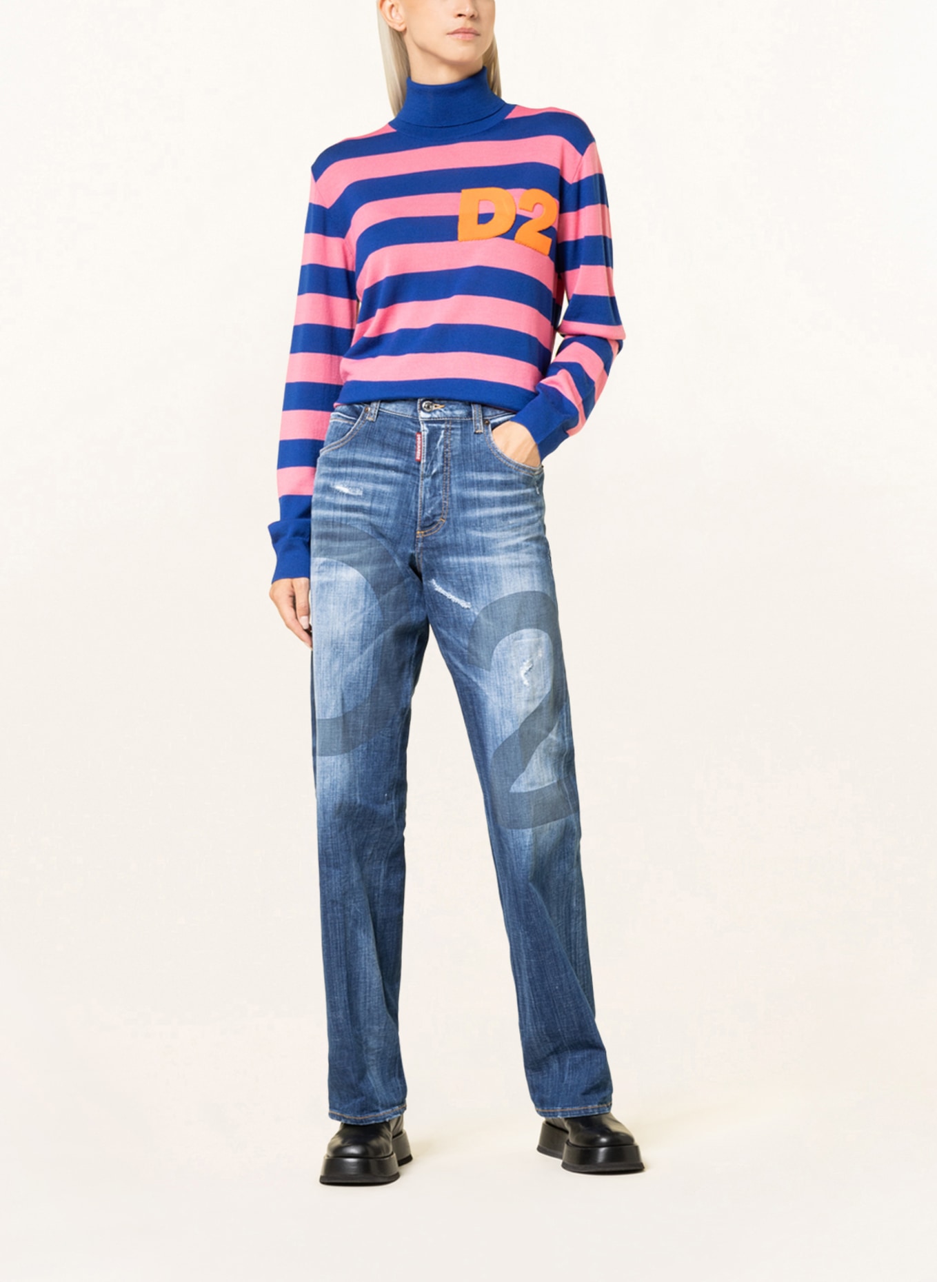 DSQUARED2 Straight jeans SAN DIEGO , Color: 470 BLUE NAVY (Image 2)
