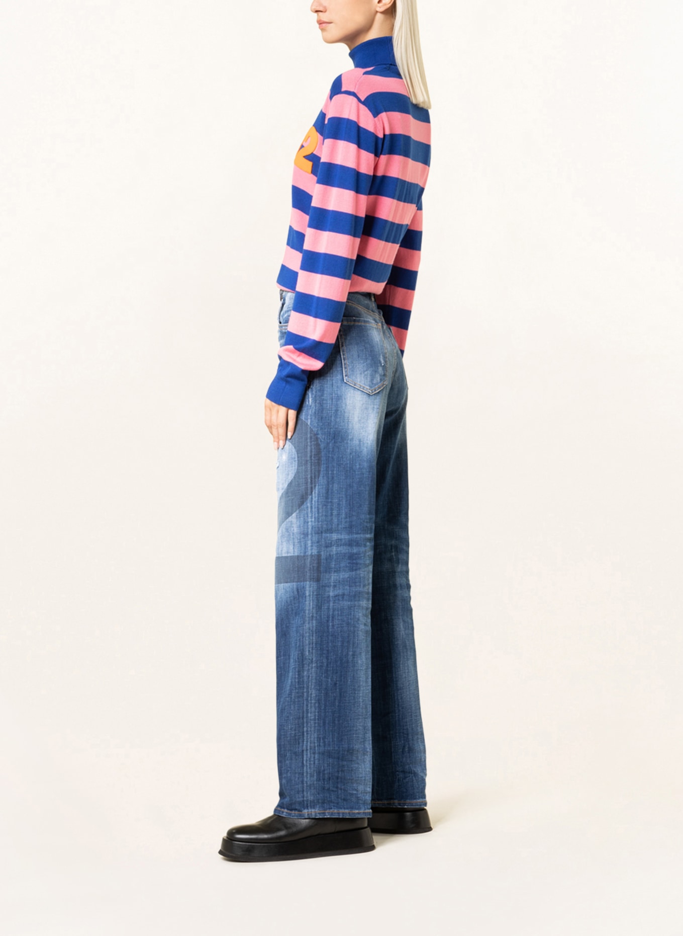 DSQUARED2 Straight Jeans SAN DIEGO , Farbe: 470 BLUE NAVY (Bild 4)