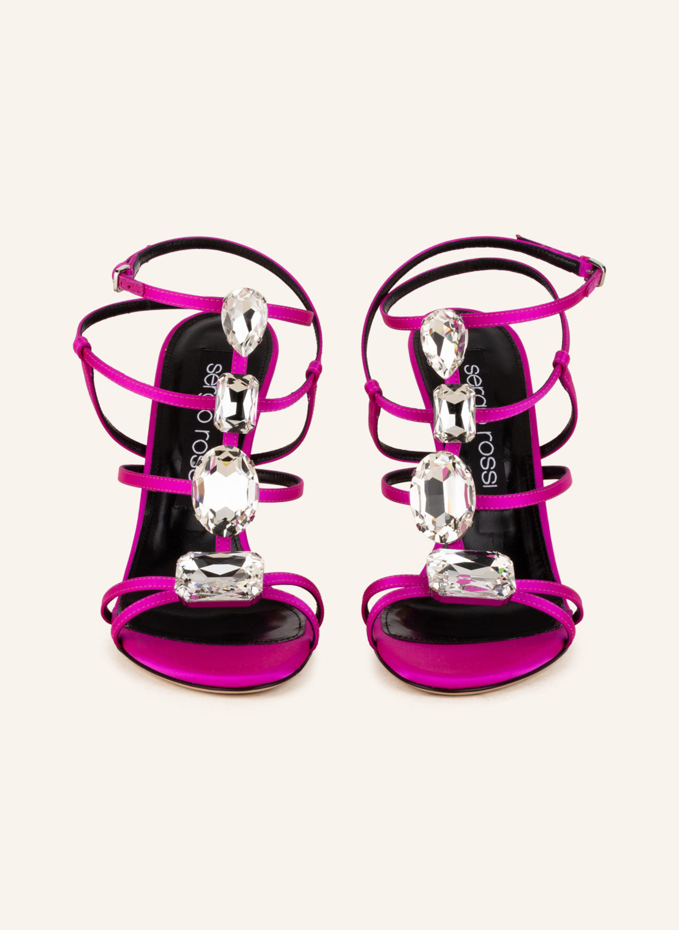 sergio rossi Sandaletten mit Schmucksteinen , Farbe: PINK (Bild 3)