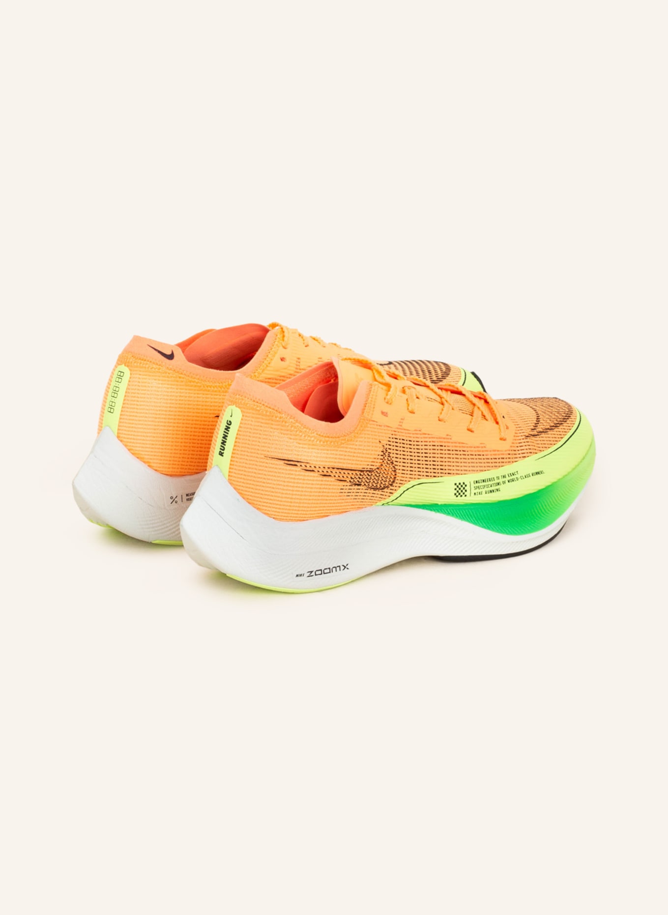 Nike Laufschuhe ZOOMX VAPORFLY NEXT% 2, Farbe: NEONORANGE/ NEONGELB (Bild 2)