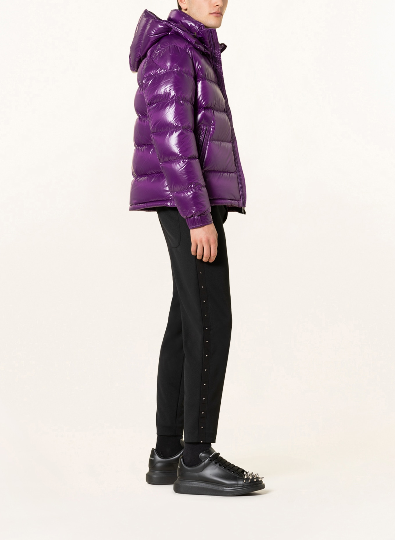 MONCLER Down jacket MONCLER MAYA with removable hood, Color: DARK PURPLE (Image 4)