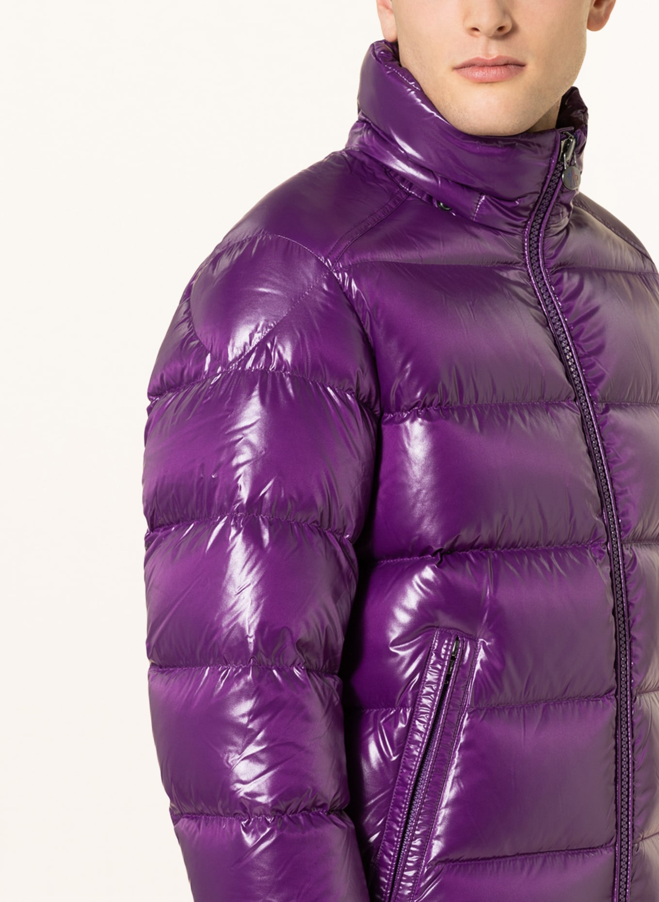 MONCLER Down jacket MONCLER MAYA with removable hood, Color: DARK PURPLE (Image 5)
